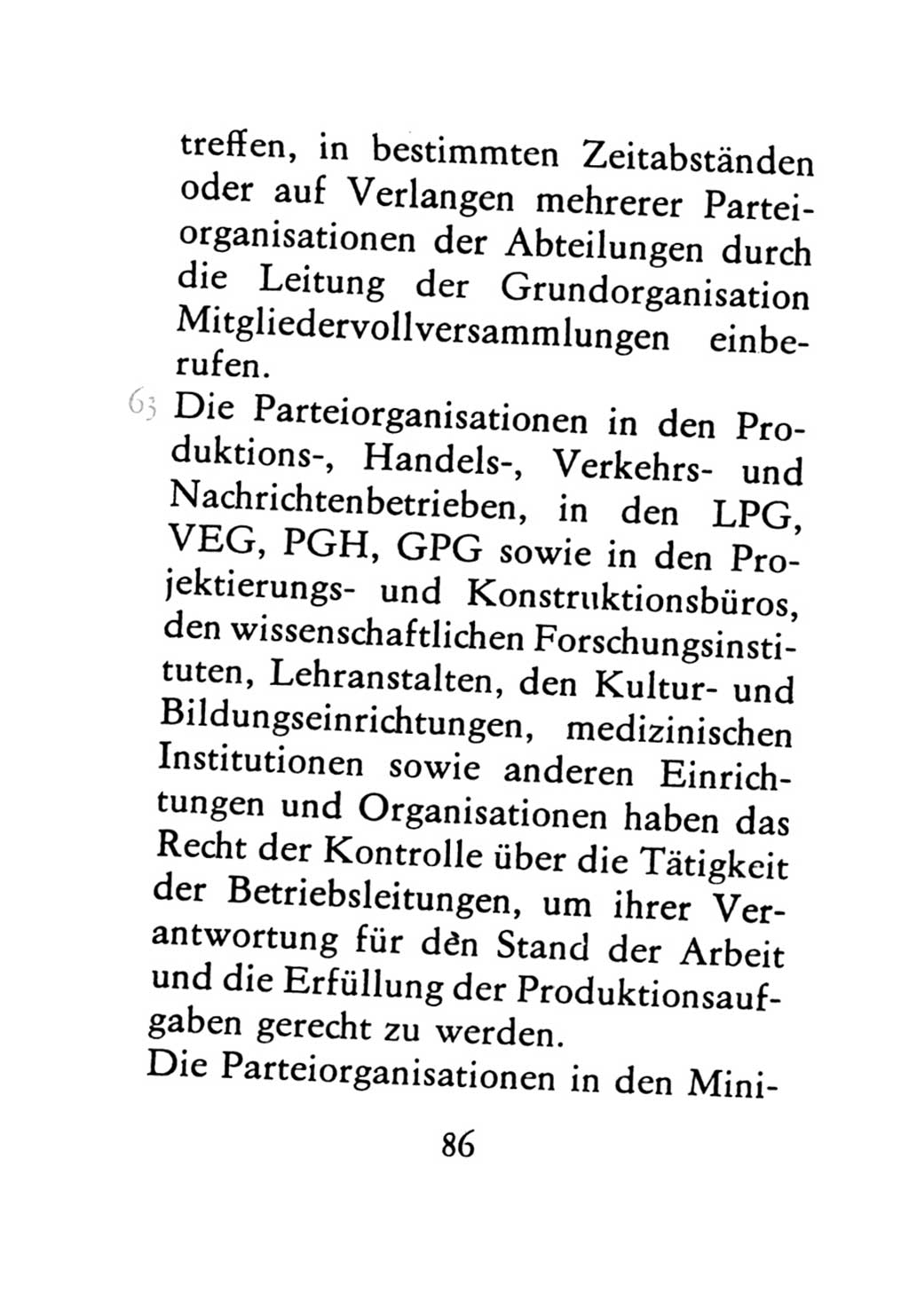 Statut der Sozialistischen Einheitspartei Deutschlands (SED) 1971, Seite 86 (St. SED DDR 1971, S. 86)