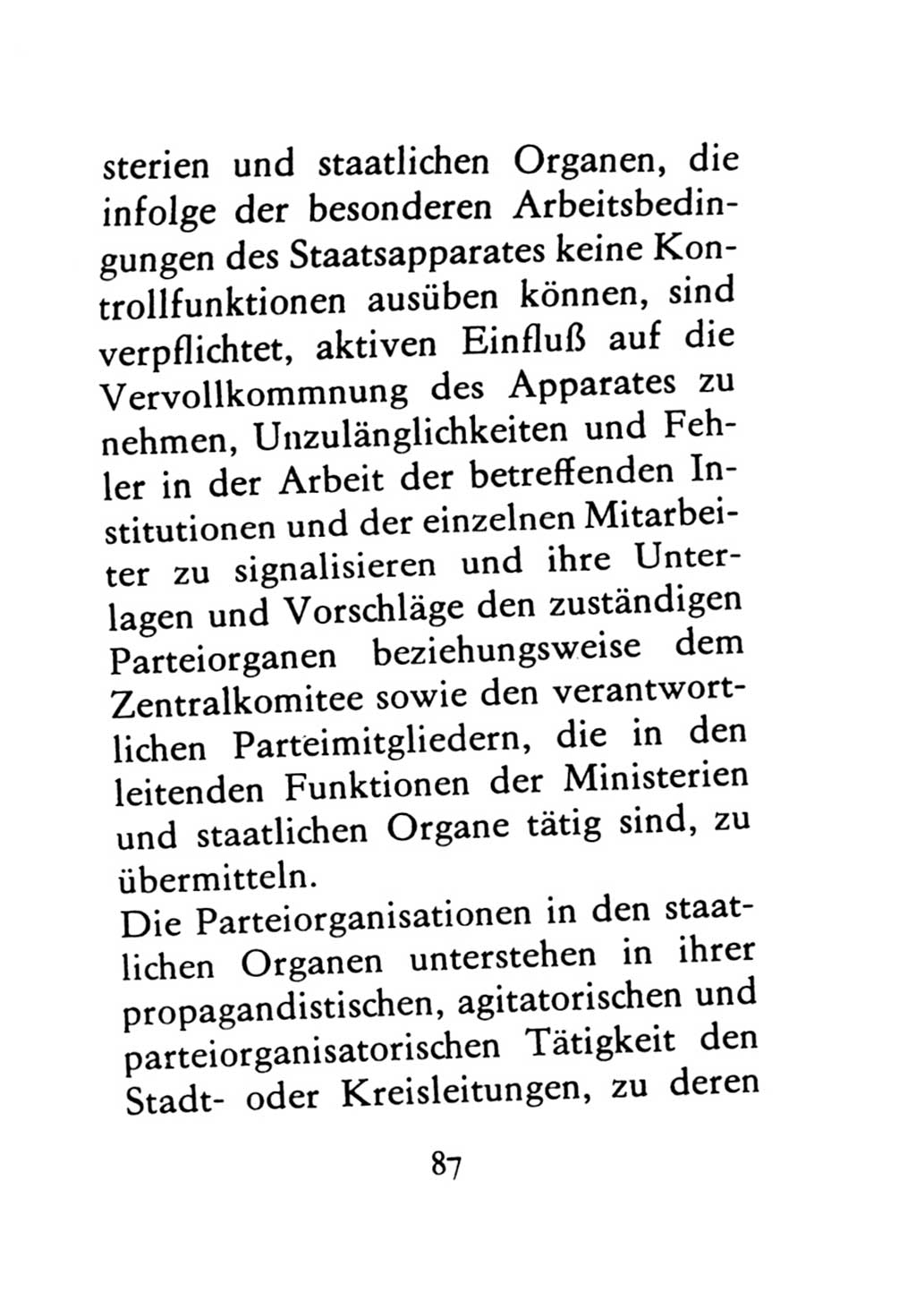Statut der Sozialistischen Einheitspartei Deutschlands (SED) 1971, Seite 87 (St. SED DDR 1971, S. 87)