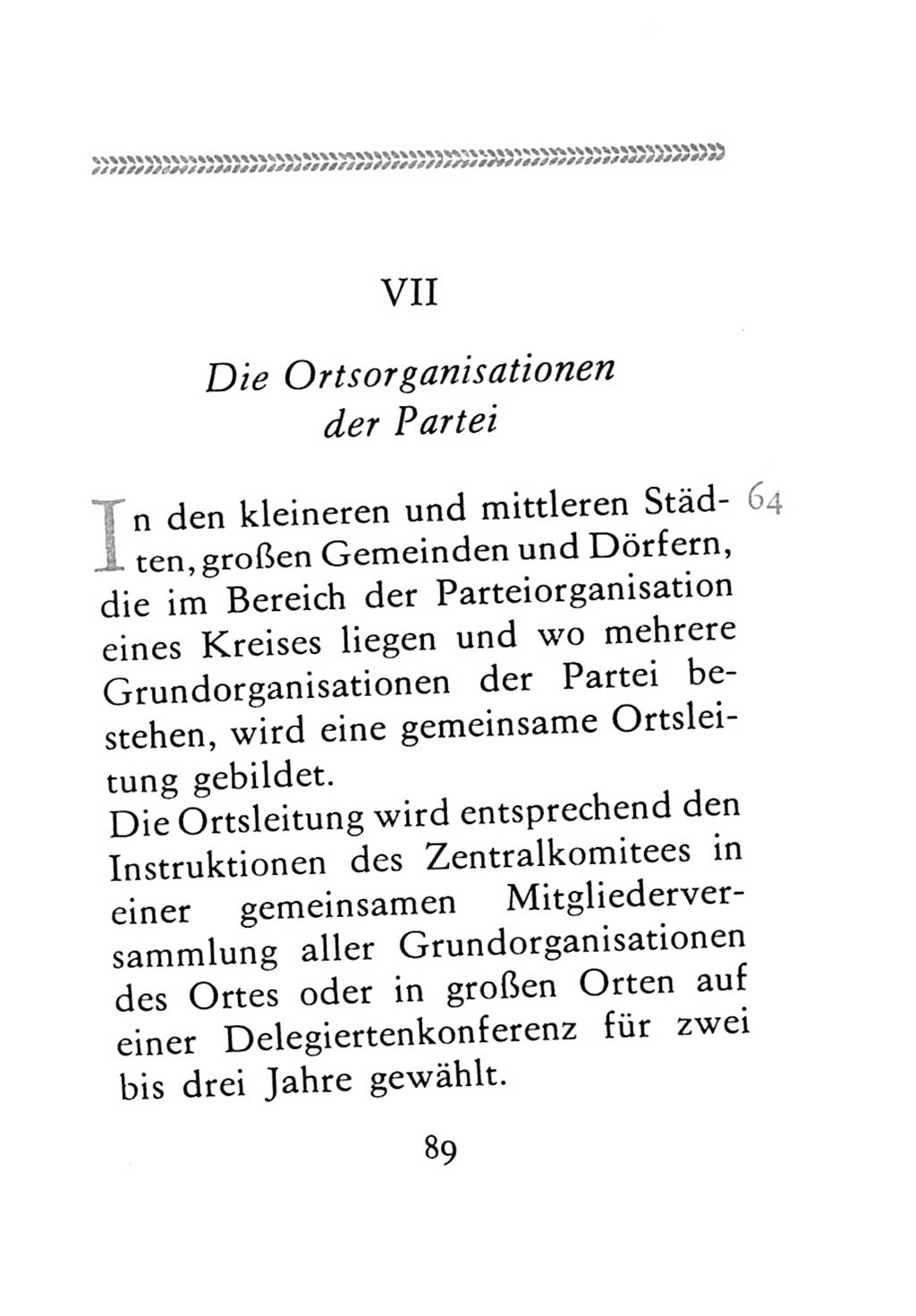 Statut der Sozialistischen Einheitspartei Deutschlands (SED) 1971, Seite 89 (St. SED DDR 1971, S. 89)