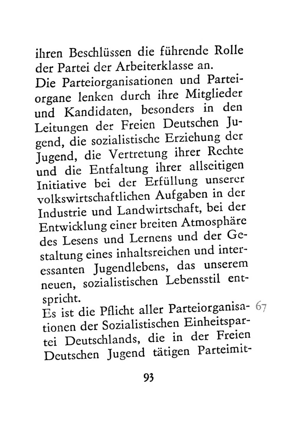 Statut der Sozialistischen Einheitspartei Deutschlands (SED) 1971, Seite 93 (St. SED DDR 1971, S. 93)