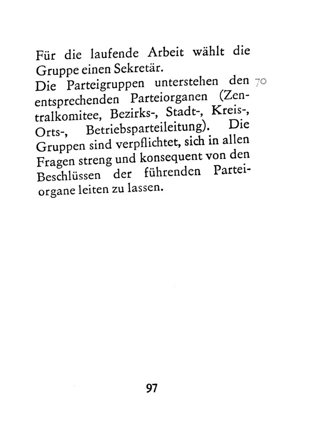 Statut der Sozialistischen Einheitspartei Deutschlands (SED) 1971, Seite 97 (St. SED DDR 1971, S. 97)