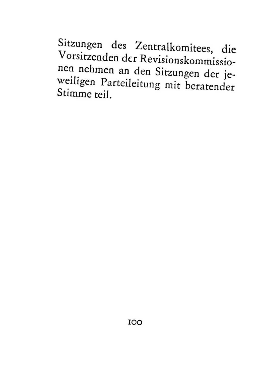 Statut der Sozialistischen Einheitspartei Deutschlands (SED) 1971, Seite 100 (St. SED DDR 1971, S. 100)