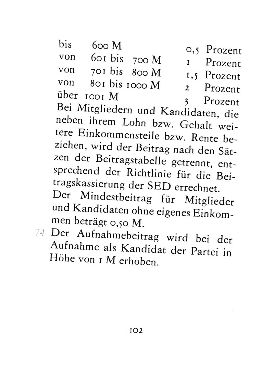 Statut der Sozialistischen Einheitspartei Deutschlands (SED) 1971, Seite 102 (St. SED DDR 1971, S. 102)