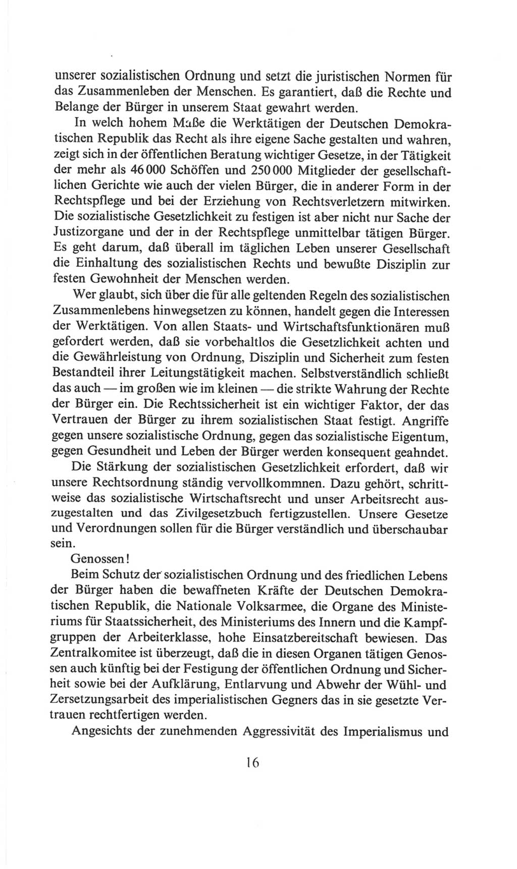 Volkskammer (VK) der Deutschen Demokratischen Republik (DDR), 6. Wahlperiode 1971-1976, Seite 16 (VK. DDR 6. WP. 1971-1976, S. 16)