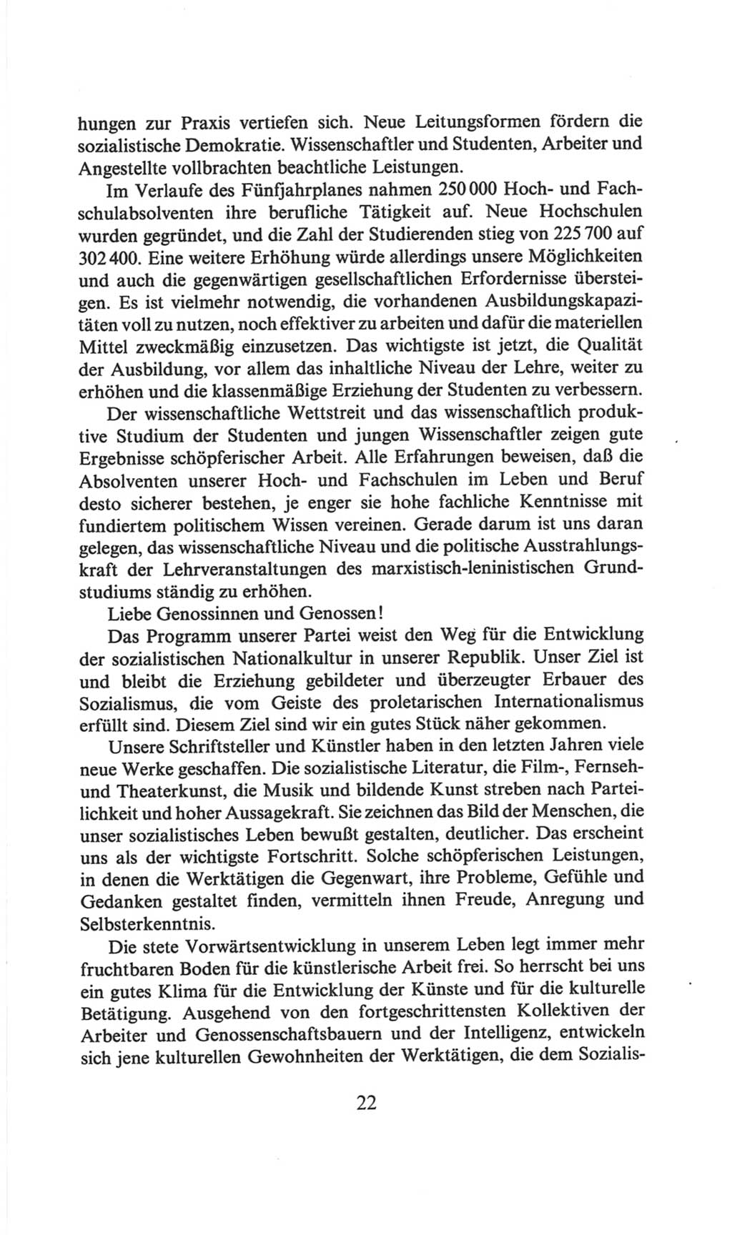 Volkskammer (VK) der Deutschen Demokratischen Republik (DDR), 6. Wahlperiode 1971-1976, Seite 22 (VK. DDR 6. WP. 1971-1976, S. 22)