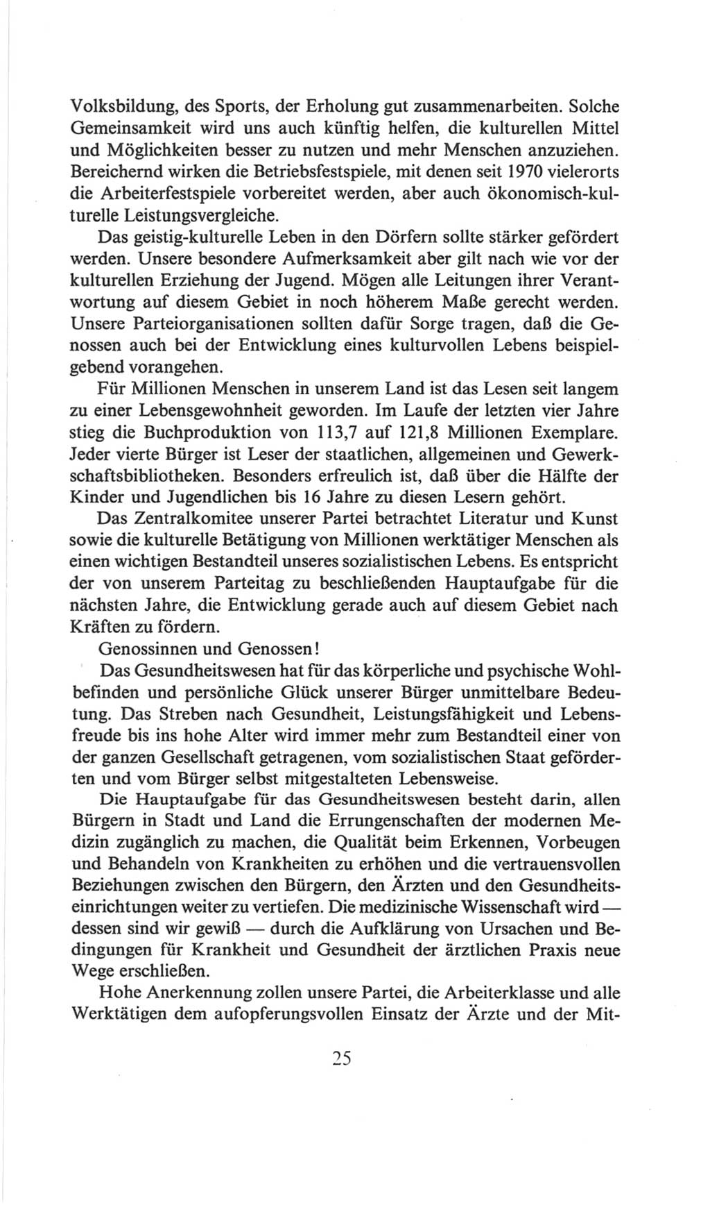 Volkskammer (VK) der Deutschen Demokratischen Republik (DDR), 6. Wahlperiode 1971-1976, Seite 25 (VK. DDR 6. WP. 1971-1976, S. 25)