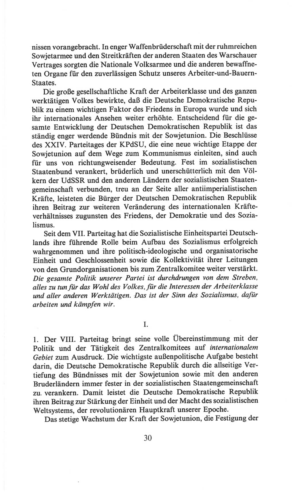 Volkskammer (VK) der Deutschen Demokratischen Republik (DDR), 6. Wahlperiode 1971-1976, Seite 30 (VK. DDR 6. WP. 1971-1976, S. 30)