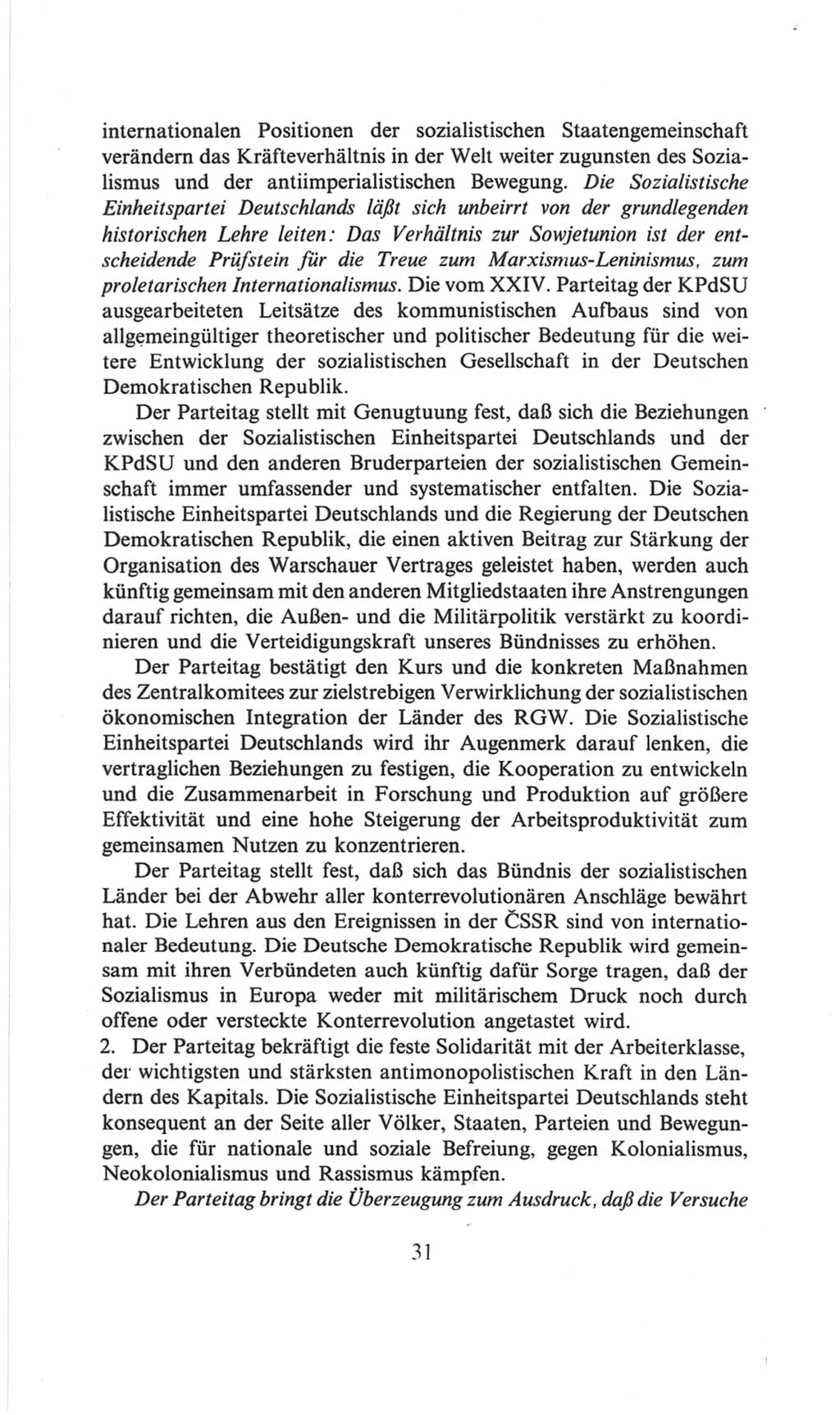 Volkskammer (VK) der Deutschen Demokratischen Republik (DDR), 6. Wahlperiode 1971-1976, Seite 31 (VK. DDR 6. WP. 1971-1976, S. 31)