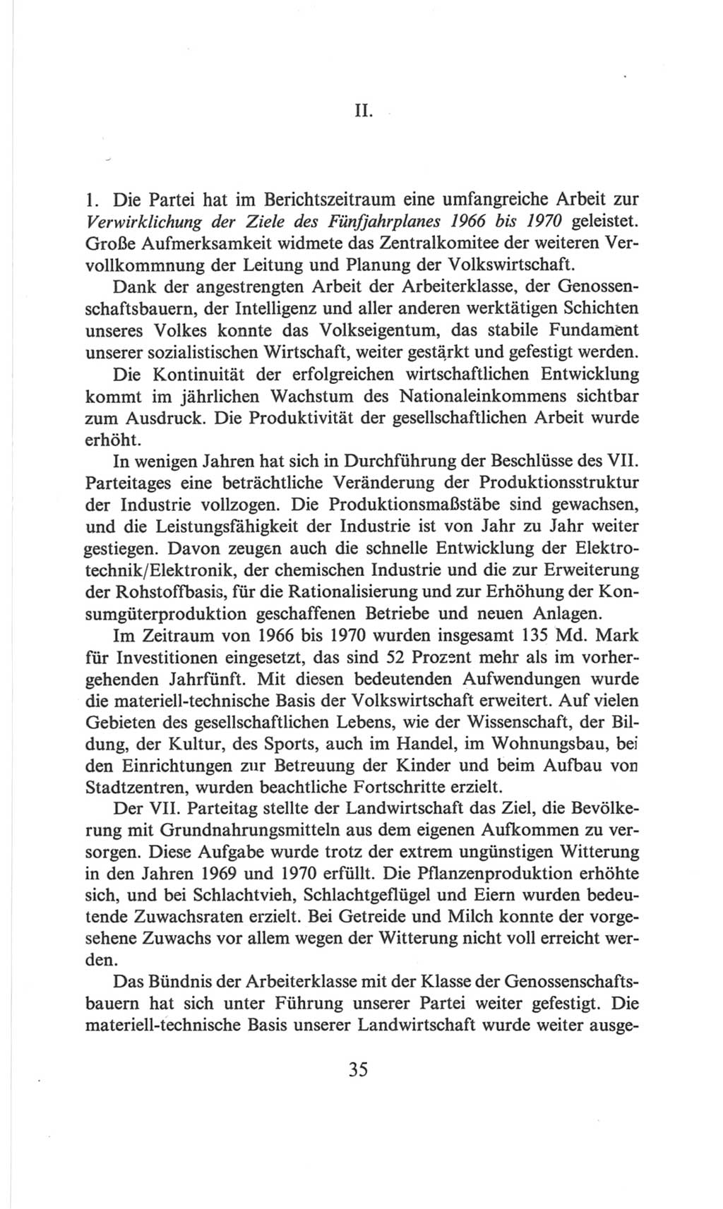 Volkskammer (VK) der Deutschen Demokratischen Republik (DDR), 6. Wahlperiode 1971-1976, Seite 35 (VK. DDR 6. WP. 1971-1976, S. 35)