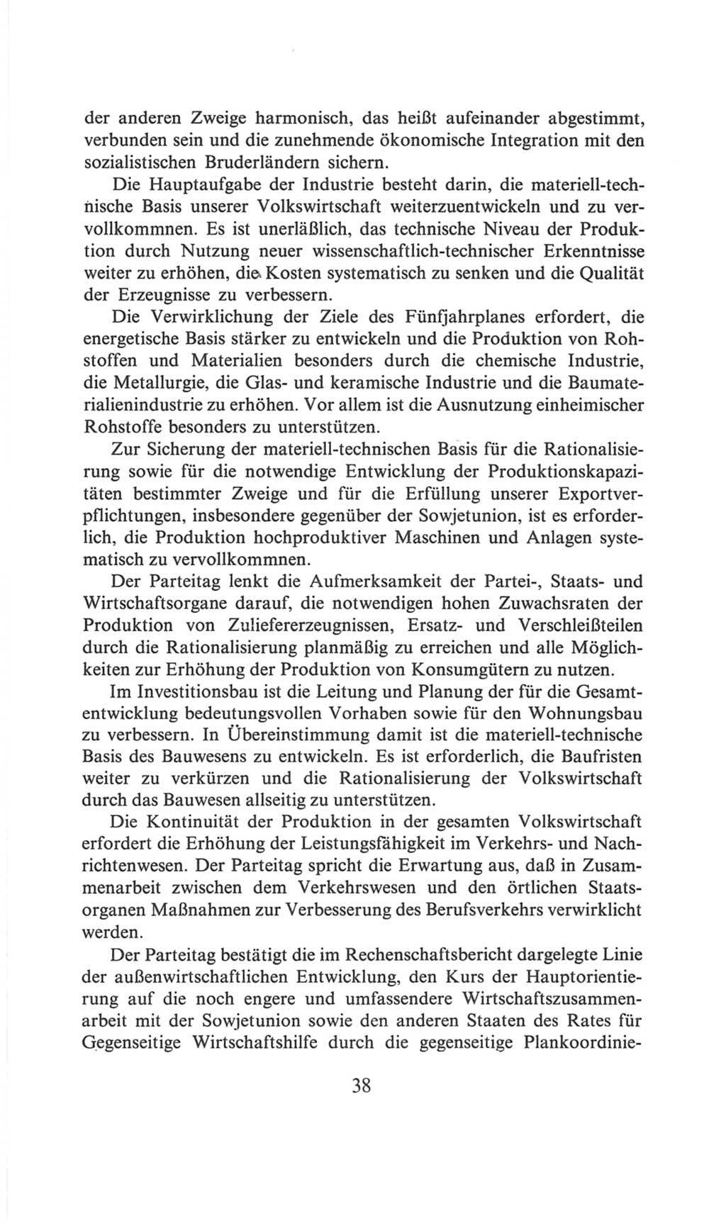 Volkskammer (VK) der Deutschen Demokratischen Republik (DDR), 6. Wahlperiode 1971-1976, Seite 38 (VK. DDR 6. WP. 1971-1976, S. 38)