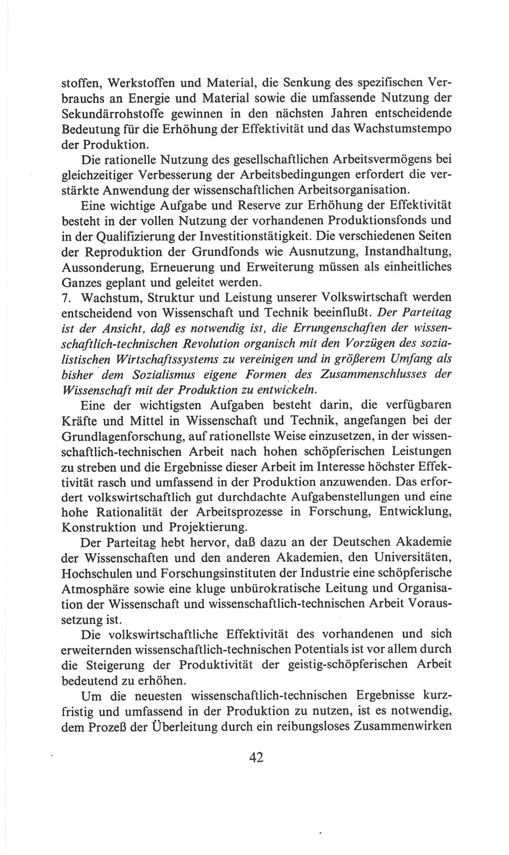 Volkskammer (VK) der Deutschen Demokratischen Republik (DDR), 6. Wahlperiode 1971-1976, Seite 42 (VK. DDR 6. WP. 1971-1976, S. 42)