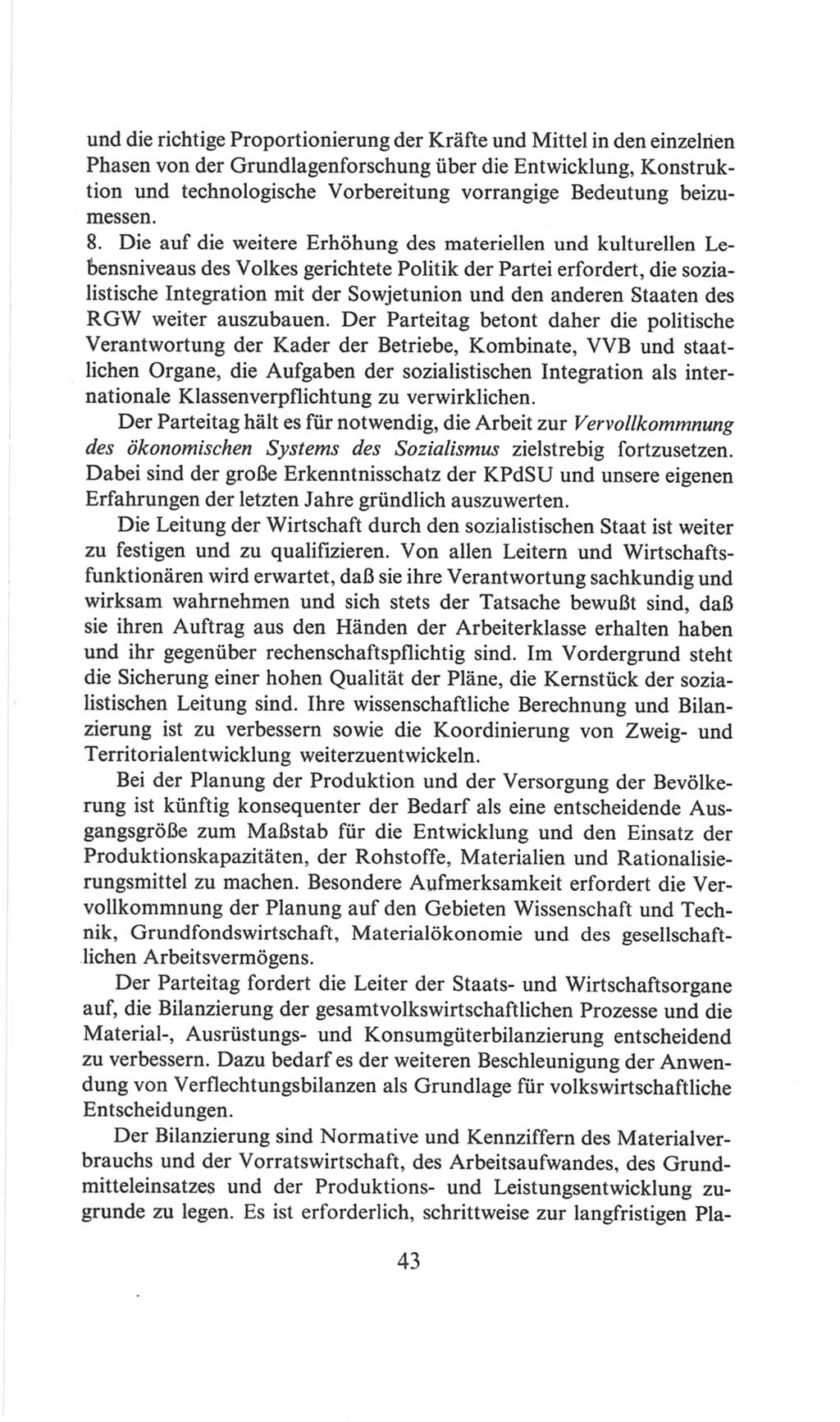 Volkskammer (VK) der Deutschen Demokratischen Republik (DDR), 6. Wahlperiode 1971-1976, Seite 43 (VK. DDR 6. WP. 1971-1976, S. 43)