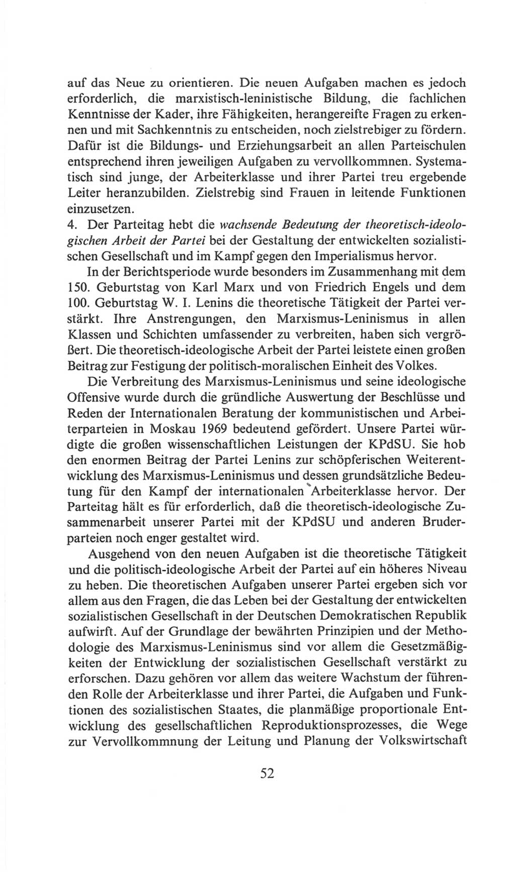 Volkskammer (VK) der Deutschen Demokratischen Republik (DDR), 6. Wahlperiode 1971-1976, Seite 52 (VK. DDR 6. WP. 1971-1976, S. 52)