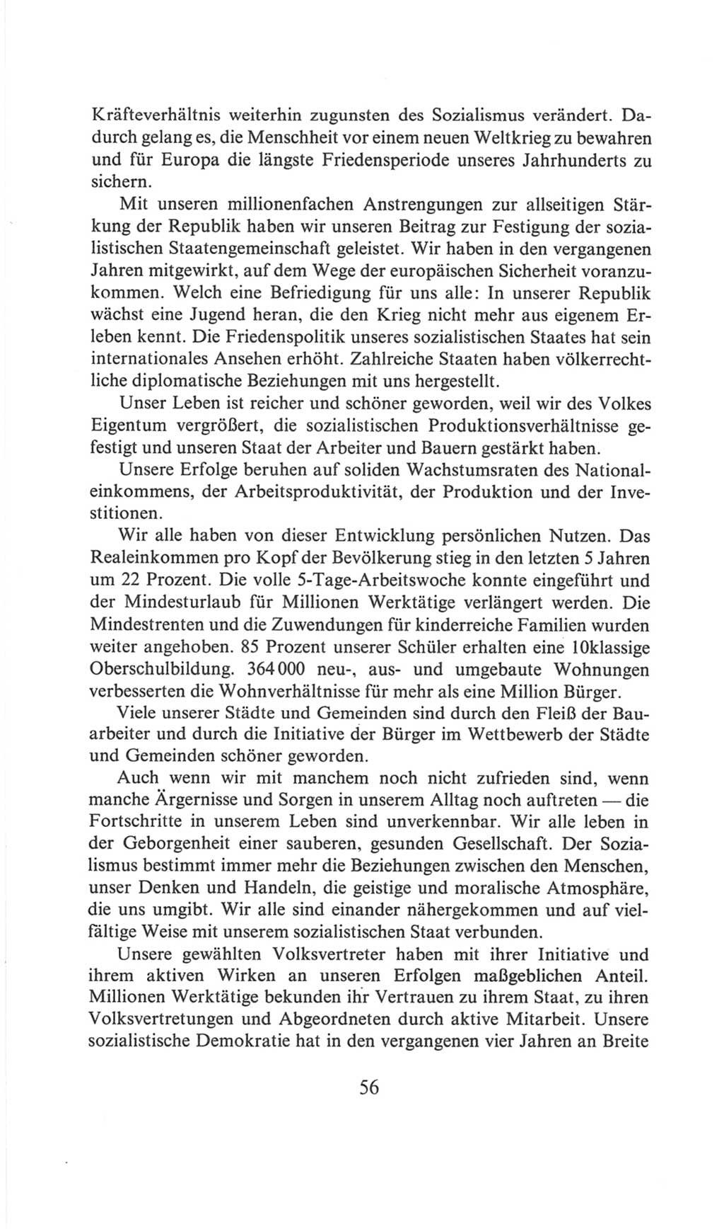 Volkskammer (VK) der Deutschen Demokratischen Republik (DDR), 6. Wahlperiode 1971-1976, Seite 56 (VK. DDR 6. WP. 1971-1976, S. 56)