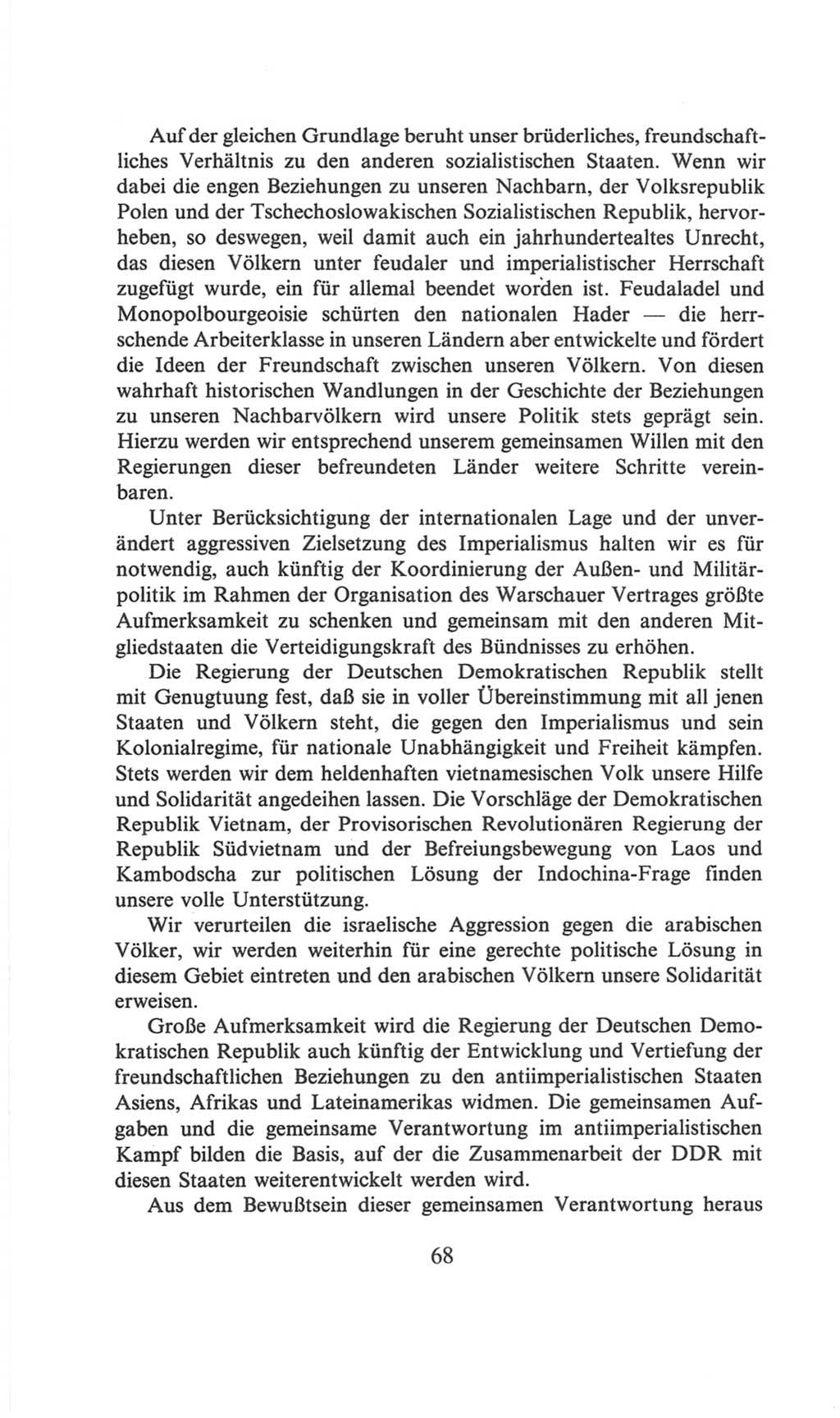 Volkskammer (VK) der Deutschen Demokratischen Republik (DDR), 6. Wahlperiode 1971-1976, Seite 68 (VK. DDR 6. WP. 1971-1976, S. 68)