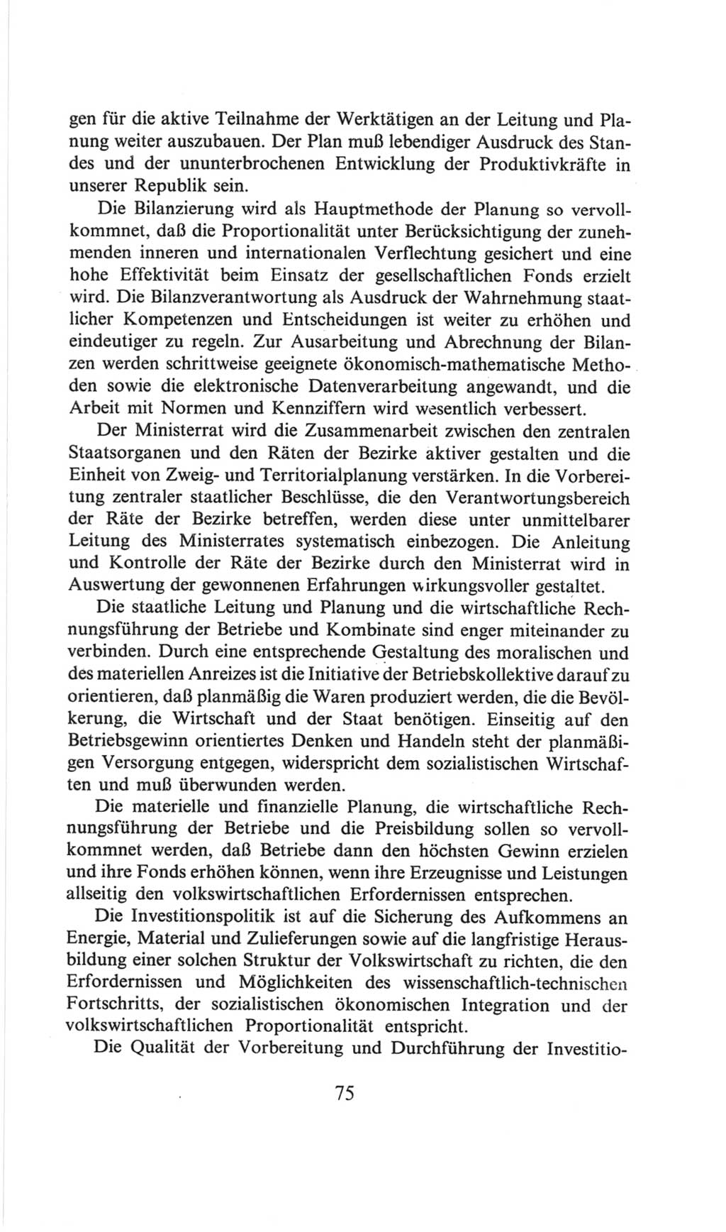 Volkskammer (VK) der Deutschen Demokratischen Republik (DDR), 6. Wahlperiode 1971-1976, Seite 75 (VK. DDR 6. WP. 1971-1976, S. 75)