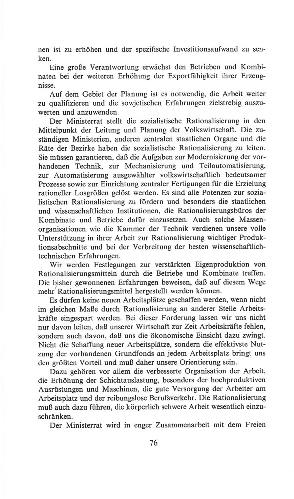 Volkskammer (VK) der Deutschen Demokratischen Republik (DDR), 6. Wahlperiode 1971-1976, Seite 76 (VK. DDR 6. WP. 1971-1976, S. 76)