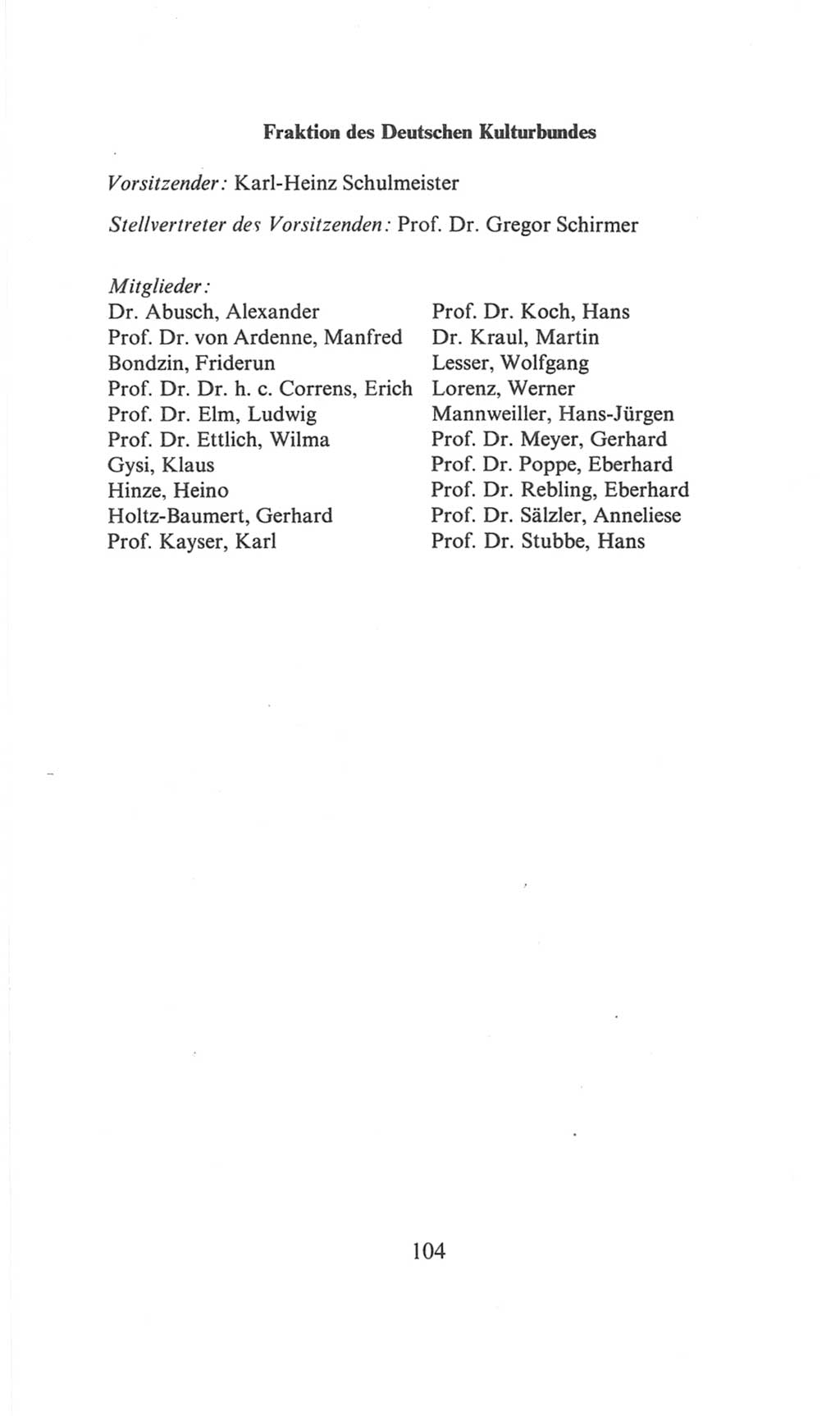 Volkskammer (VK) der Deutschen Demokratischen Republik (DDR), 6. Wahlperiode 1971-1976, Seite 104 (VK. DDR 6. WP. 1971-1976, S. 104)