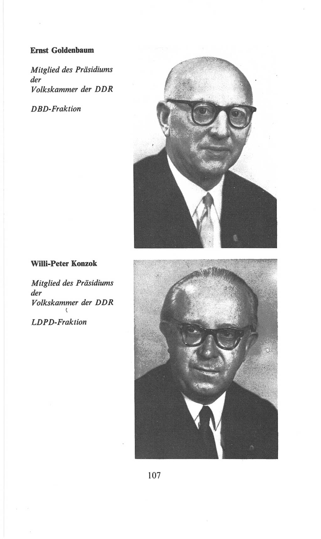Volkskammer (VK) der Deutschen Demokratischen Republik (DDR), 6. Wahlperiode 1971-1976, Seite 107 (VK. DDR 6. WP. 1971-1976, S. 107)