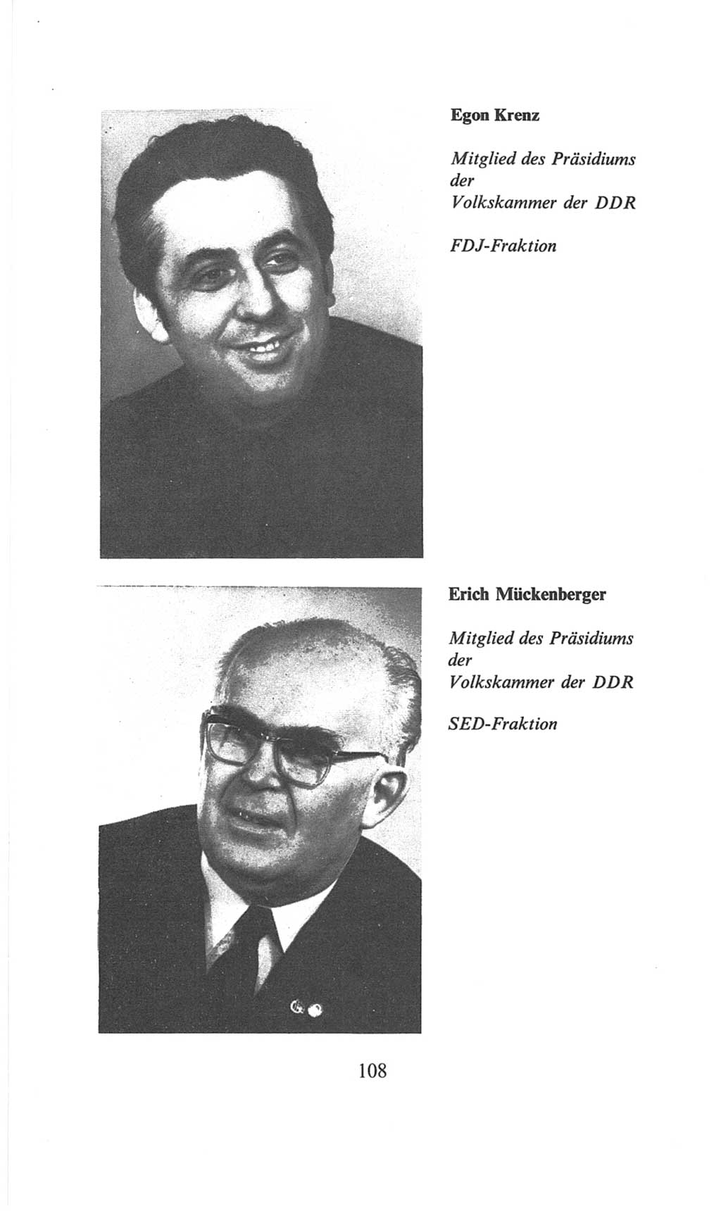 Volkskammer (VK) der Deutschen Demokratischen Republik (DDR), 6. Wahlperiode 1971-1976, Seite 108 (VK. DDR 6. WP. 1971-1976, S. 108)