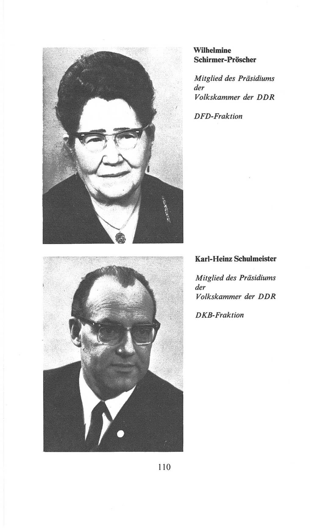 Volkskammer (VK) der Deutschen Demokratischen Republik (DDR), 6. Wahlperiode 1971-1976, Seite 110 (VK. DDR 6. WP. 1971-1976, S. 110)