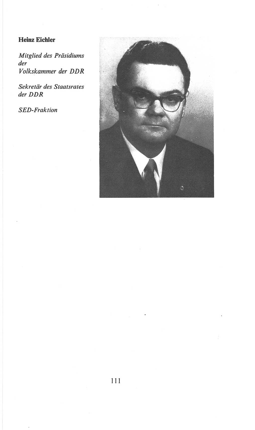Volkskammer (VK) der Deutschen Demokratischen Republik (DDR), 6. Wahlperiode 1971-1976, Seite 111 (VK. DDR 6. WP. 1971-1976, S. 111)
