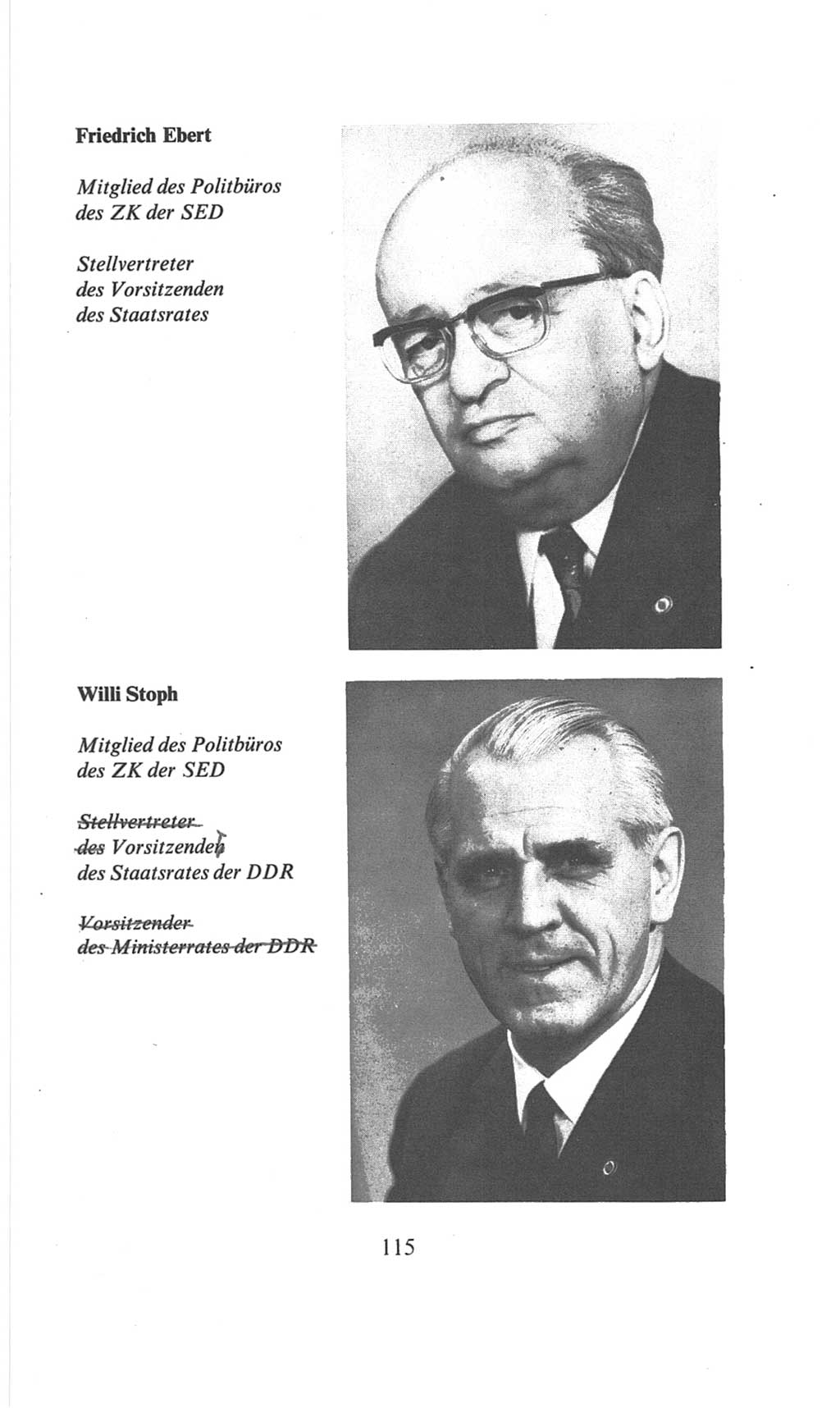 Volkskammer (VK) der Deutschen Demokratischen Republik (DDR), 6. Wahlperiode 1971-1976, Seite 115 (VK. DDR 6. WP. 1971-1976, S. 115)