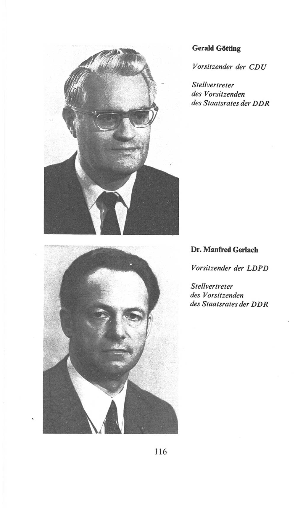 Volkskammer (VK) der Deutschen Demokratischen Republik (DDR), 6. Wahlperiode 1971-1976, Seite 116 (VK. DDR 6. WP. 1971-1976, S. 116)