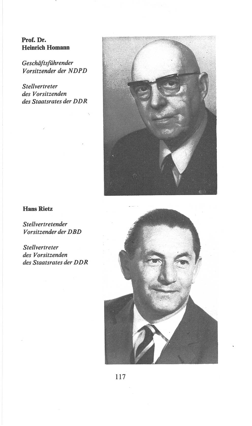 Volkskammer (VK) der Deutschen Demokratischen Republik (DDR), 6. Wahlperiode 1971-1976, Seite 117 (VK. DDR 6. WP. 1971-1976, S. 117)