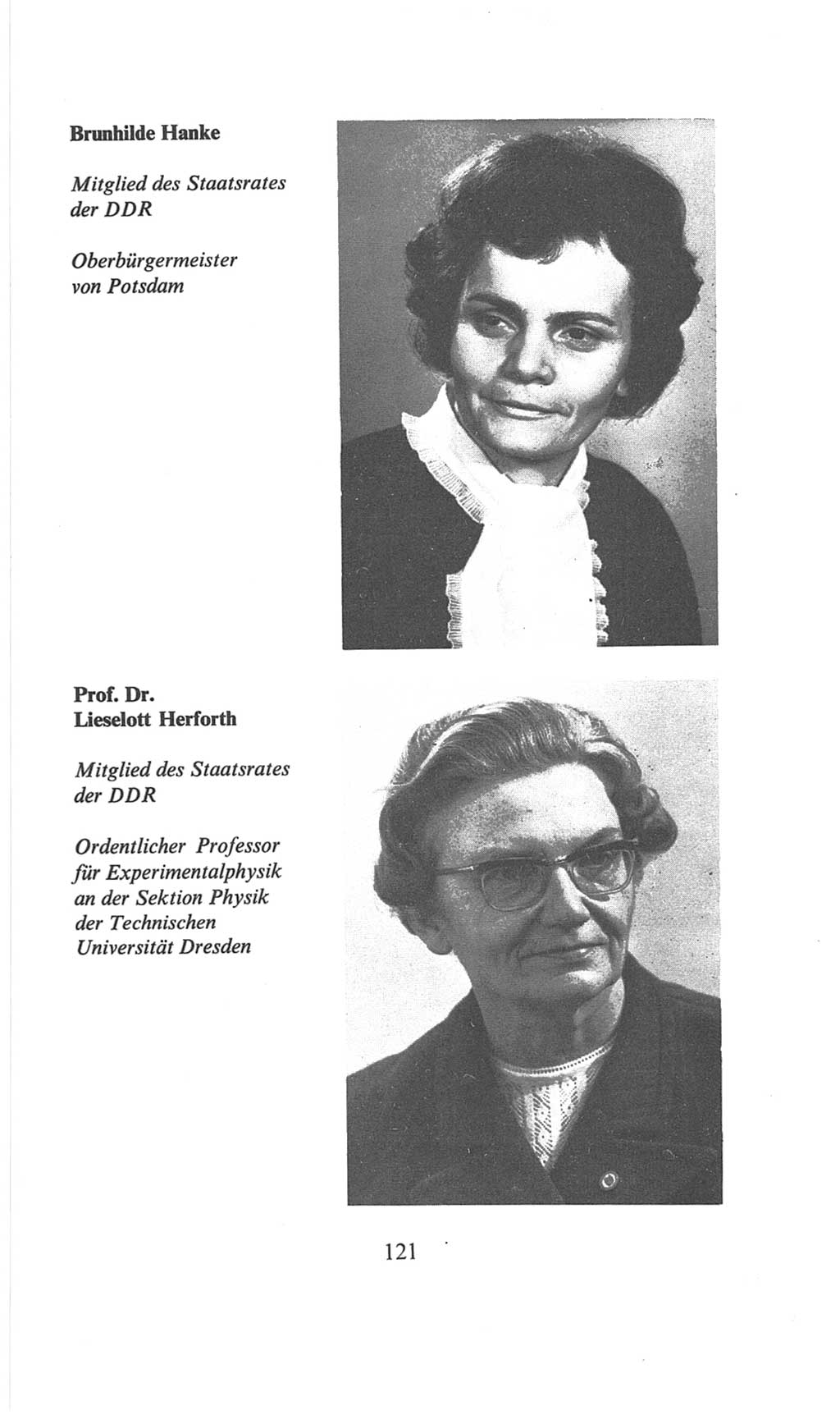 Volkskammer (VK) der Deutschen Demokratischen Republik (DDR), 6. Wahlperiode 1971-1976, Seite 121 (VK. DDR 6. WP. 1971-1976, S. 121)