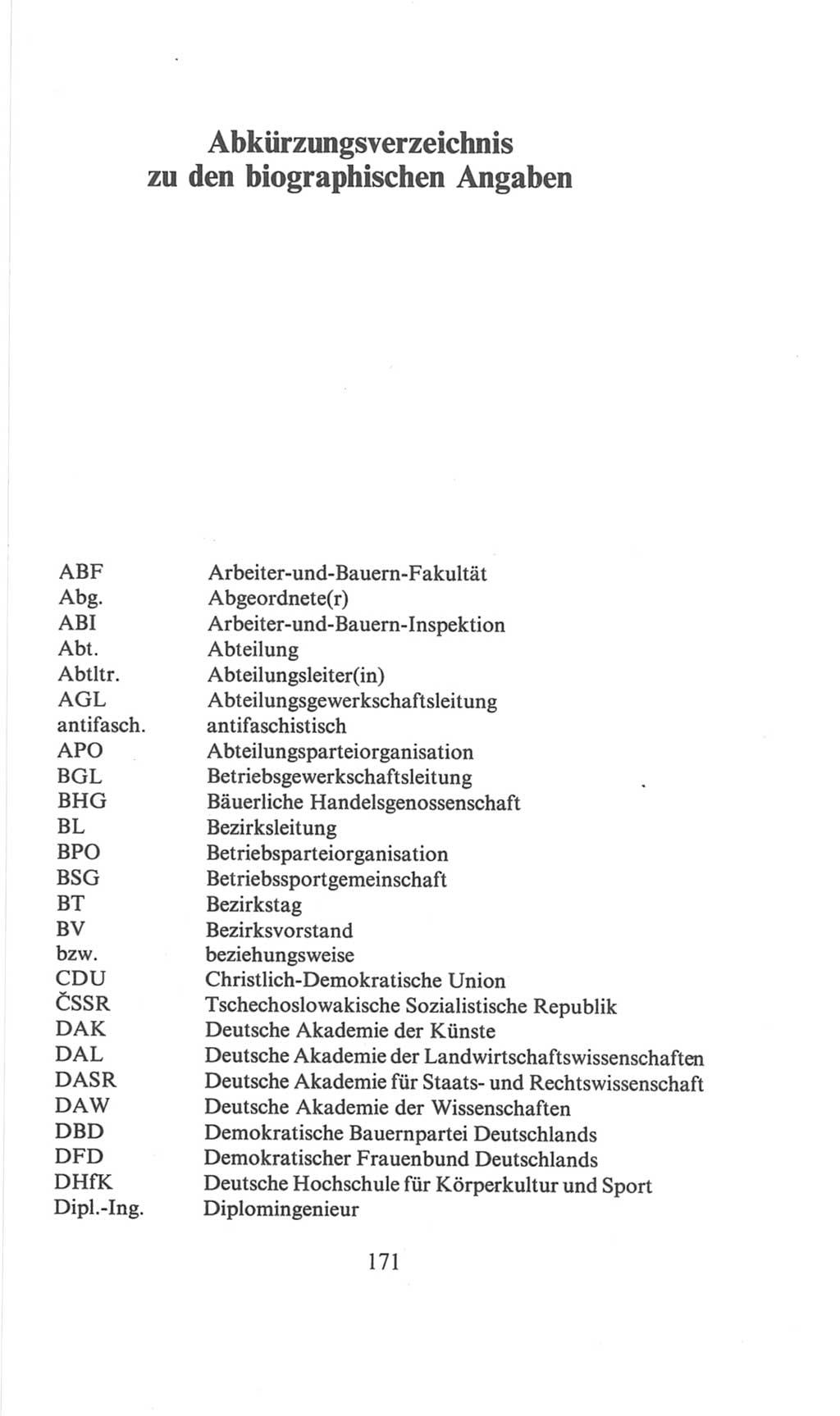 Volkskammer (VK) der Deutschen Demokratischen Republik (DDR), 6. Wahlperiode 1971-1976, Seite 171 (VK. DDR 6. WP. 1971-1976, S. 171)