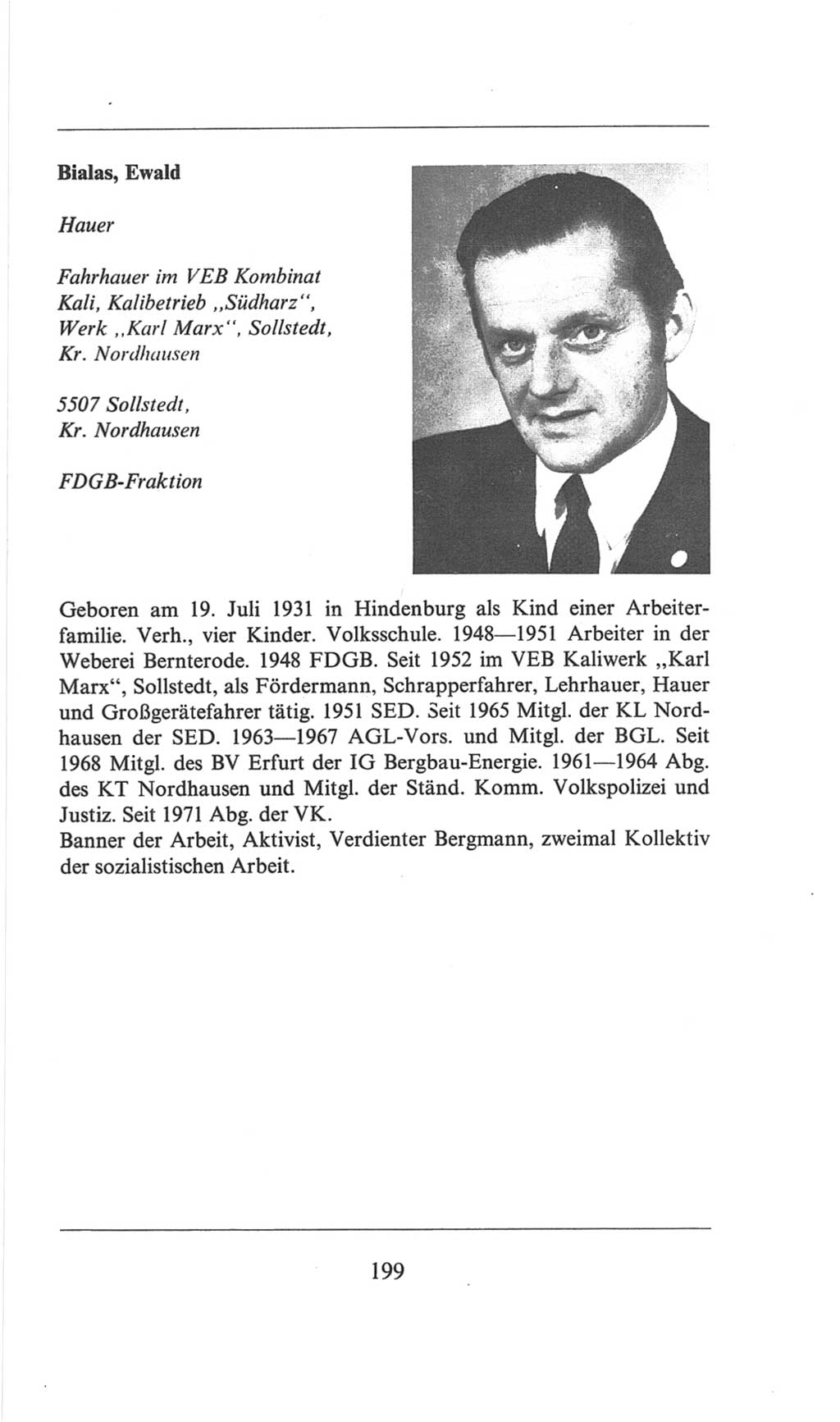 Volkskammer (VK) der Deutschen Demokratischen Republik (DDR), 6. Wahlperiode 1971-1976, Seite 199 (VK. DDR 6. WP. 1971-1976, S. 199)