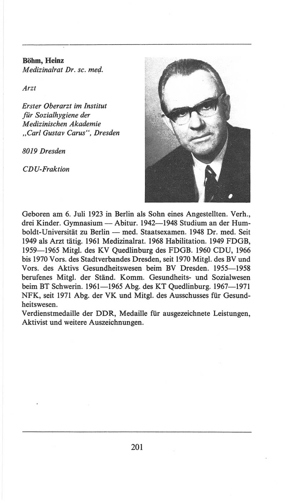 Volkskammer (VK) der Deutschen Demokratischen Republik (DDR), 6. Wahlperiode 1971-1976, Seite 201 (VK. DDR 6. WP. 1971-1976, S. 201)
