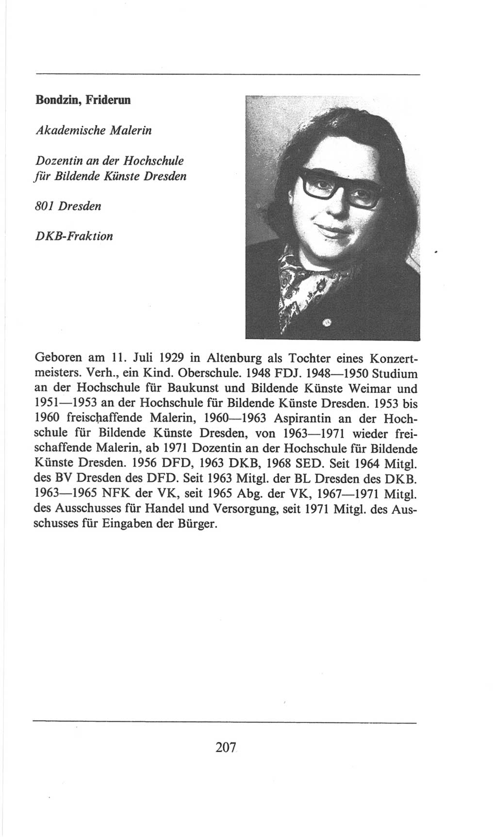 Volkskammer (VK) der Deutschen Demokratischen Republik (DDR), 6. Wahlperiode 1971-1976, Seite 207 (VK. DDR 6. WP. 1971-1976, S. 207)