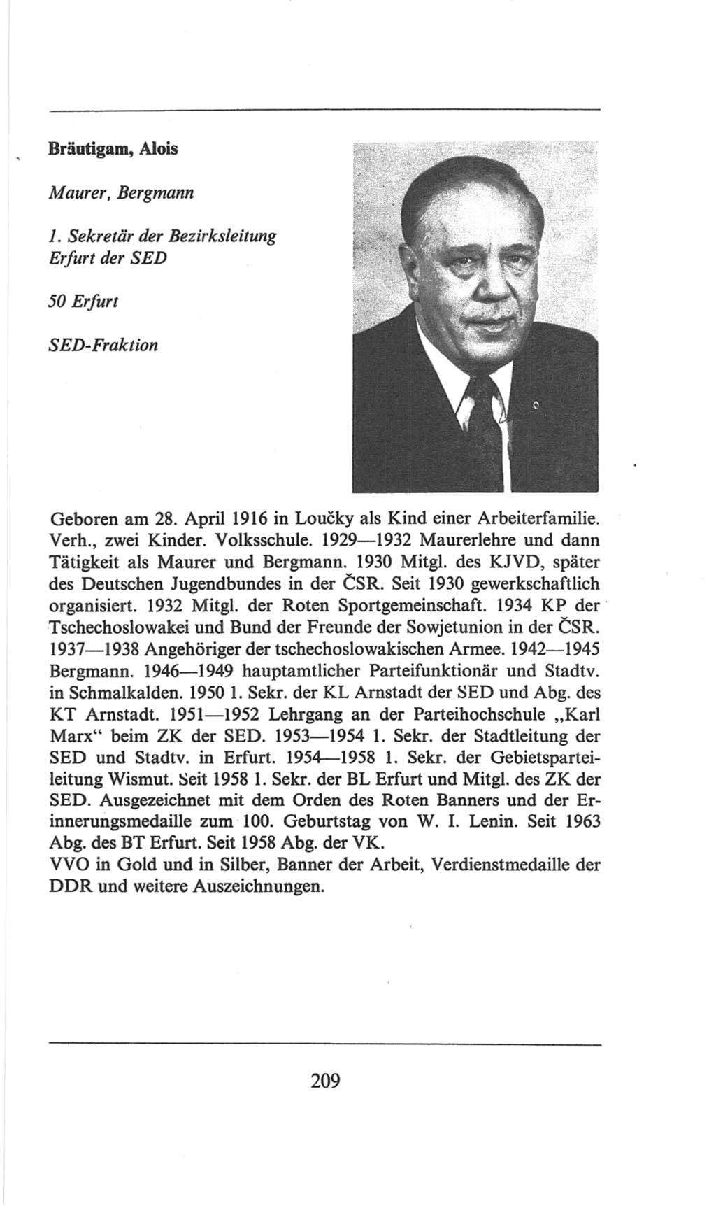 Volkskammer (VK) der Deutschen Demokratischen Republik (DDR), 6. Wahlperiode 1971-1976, Seite 209 (VK. DDR 6. WP. 1971-1976, S. 209)