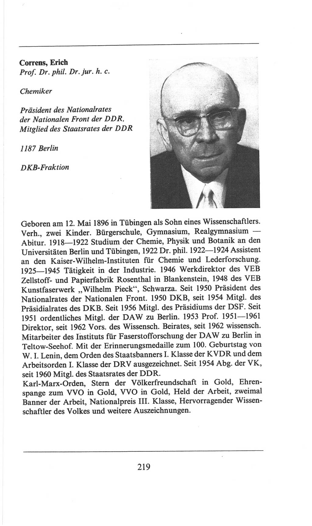 Volkskammer (VK) der Deutschen Demokratischen Republik (DDR), 6. Wahlperiode 1971-1976, Seite 219 (VK. DDR 6. WP. 1971-1976, S. 219)