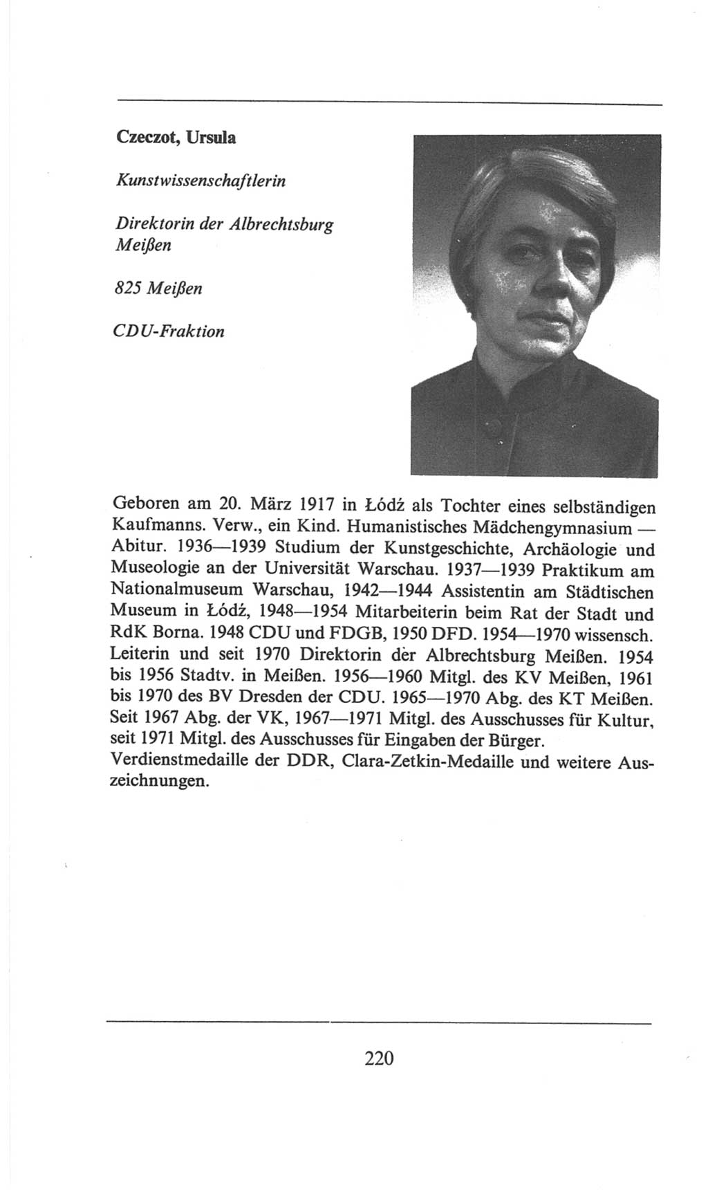 Volkskammer (VK) der Deutschen Demokratischen Republik (DDR), 6. Wahlperiode 1971-1976, Seite 220 (VK. DDR 6. WP. 1971-1976, S. 220)