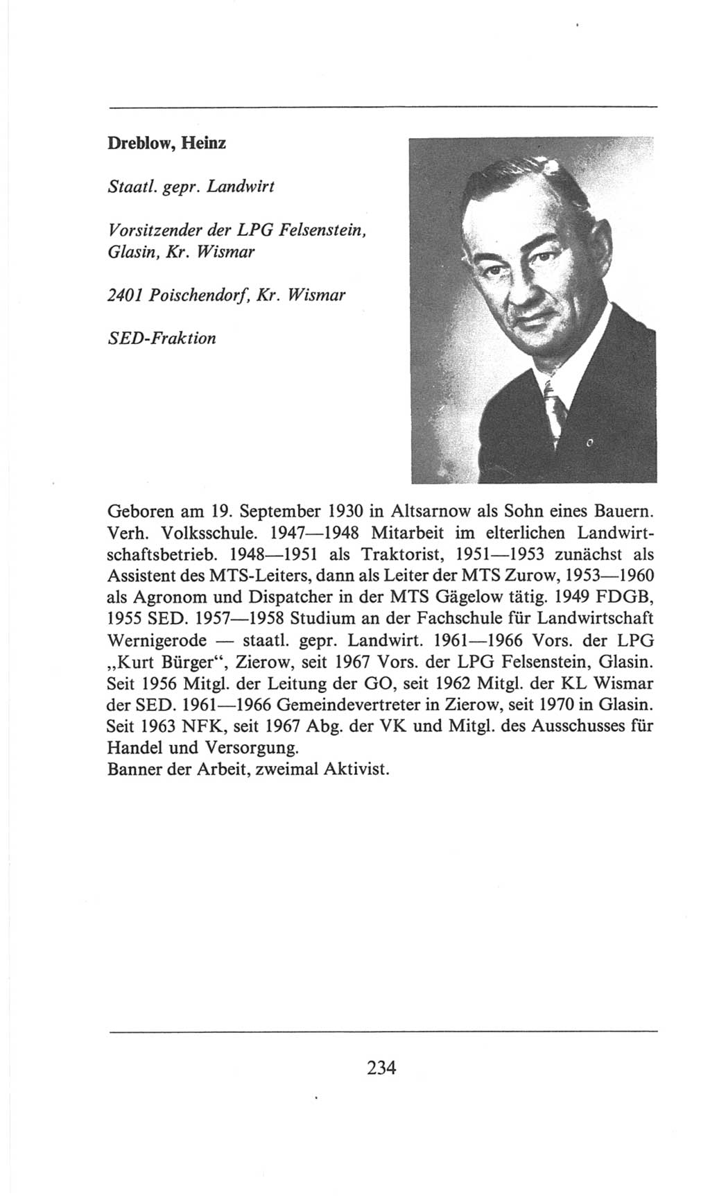 Volkskammer (VK) der Deutschen Demokratischen Republik (DDR), 6. Wahlperiode 1971-1976, Seite 234 (VK. DDR 6. WP. 1971-1976, S. 234)