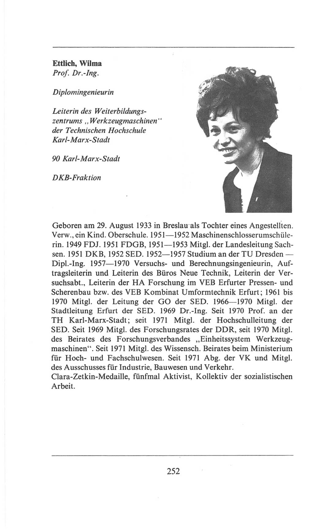 Volkskammer (VK) der Deutschen Demokratischen Republik (DDR), 6. Wahlperiode 1971-1976, Seite 252 (VK. DDR 6. WP. 1971-1976, S. 252)