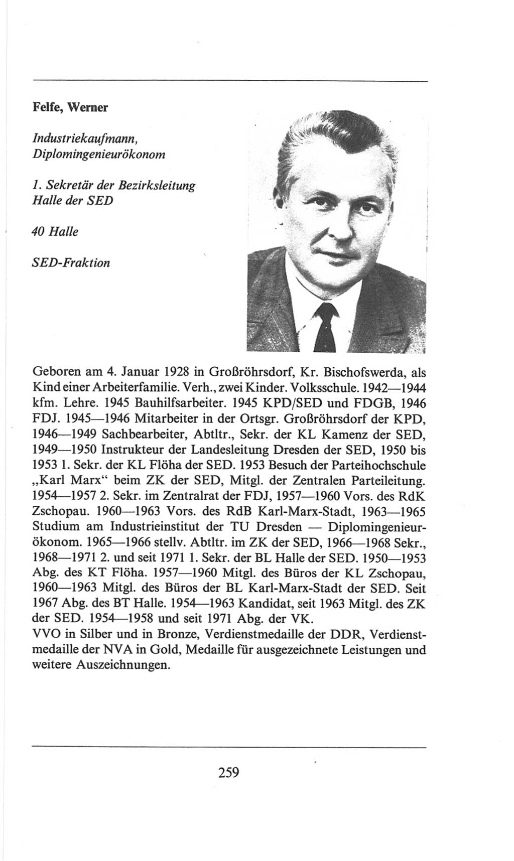 Volkskammer (VK) der Deutschen Demokratischen Republik (DDR), 6. Wahlperiode 1971-1976, Seite 259 (VK. DDR 6. WP. 1971-1976, S. 259)
