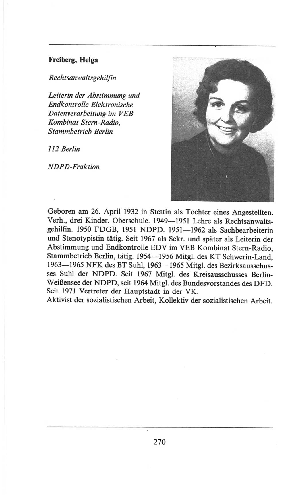 Volkskammer (VK) der Deutschen Demokratischen Republik (DDR), 6. Wahlperiode 1971-1976, Seite 270 (VK. DDR 6. WP. 1971-1976, S. 270)