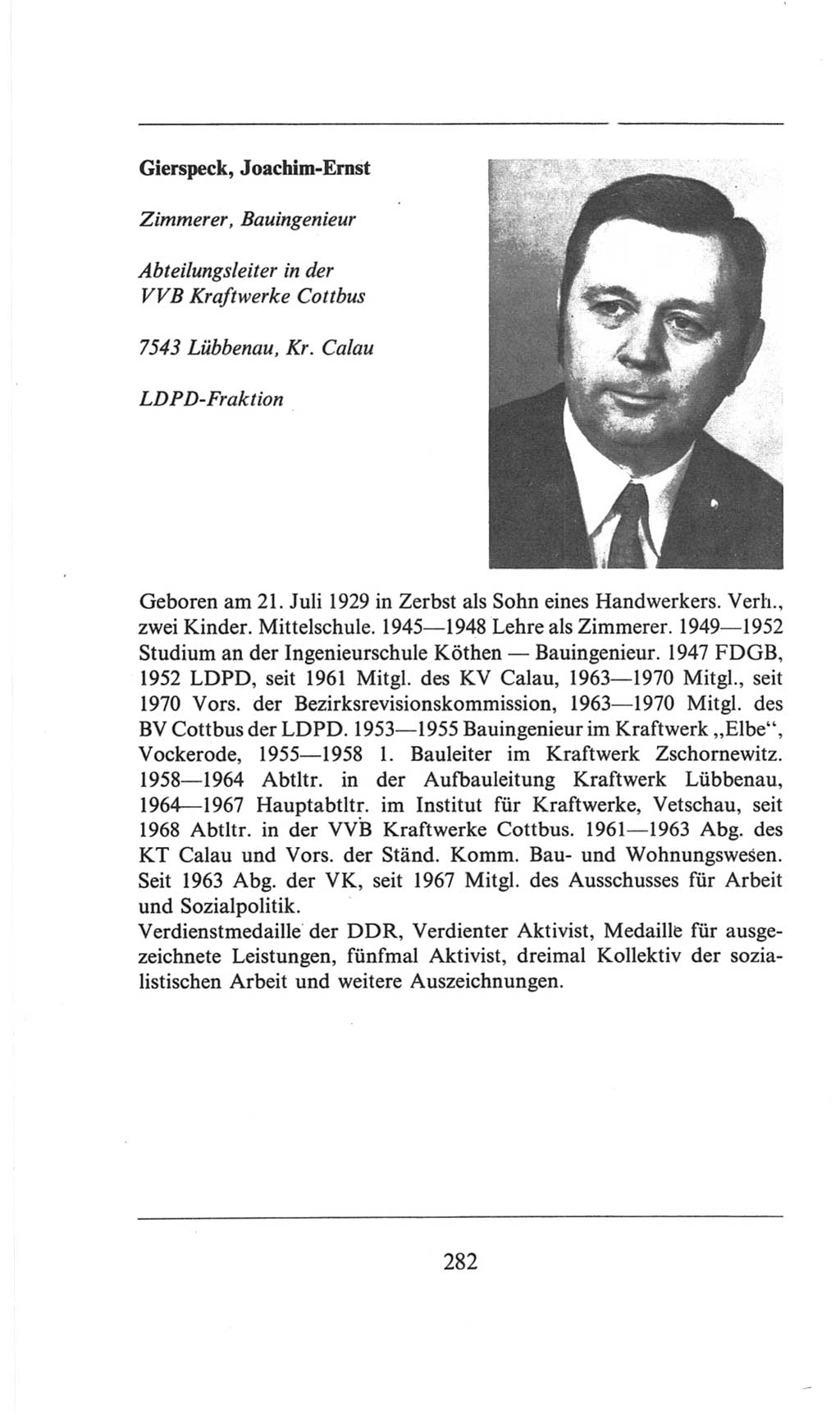 Volkskammer (VK) der Deutschen Demokratischen Republik (DDR), 6. Wahlperiode 1971-1976, Seite 282 (VK. DDR 6. WP. 1971-1976, S. 282)