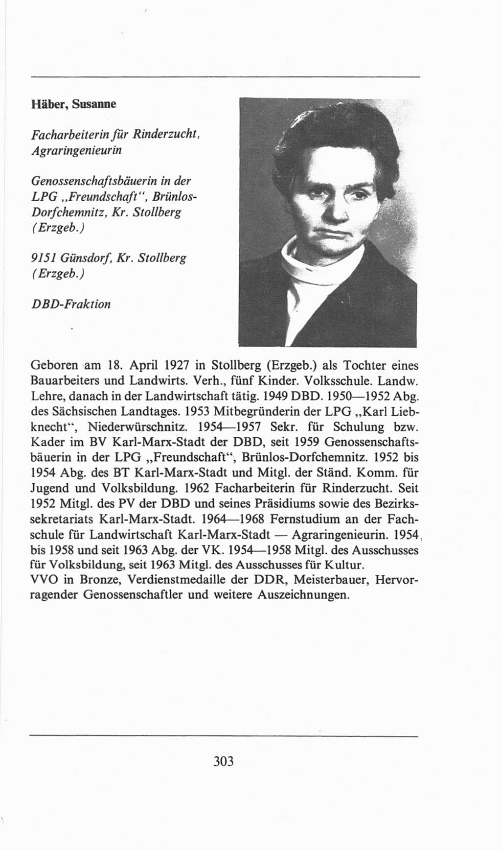 Volkskammer (VK) der Deutschen Demokratischen Republik (DDR), 6. Wahlperiode 1971-1976, Seite 303 (VK. DDR 6. WP. 1971-1976, S. 303)