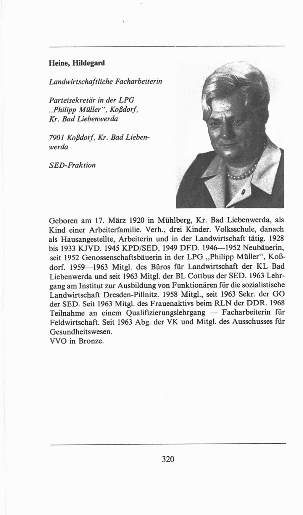 Volkskammer (VK) der Deutschen Demokratischen Republik (DDR), 6. Wahlperiode 1971-1976, Seite 320 (VK. DDR 6. WP. 1971-1976, S. 320)