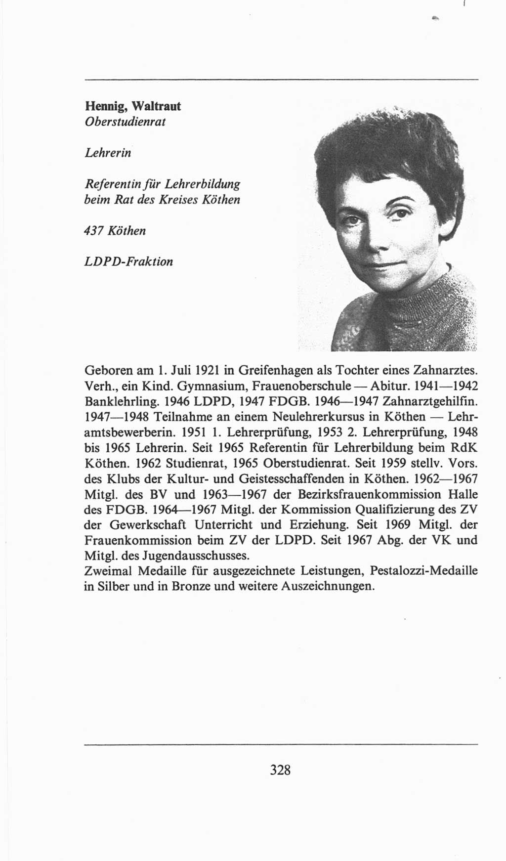 Volkskammer (VK) der Deutschen Demokratischen Republik (DDR), 6. Wahlperiode 1971-1976, Seite 328 (VK. DDR 6. WP. 1971-1976, S. 328)