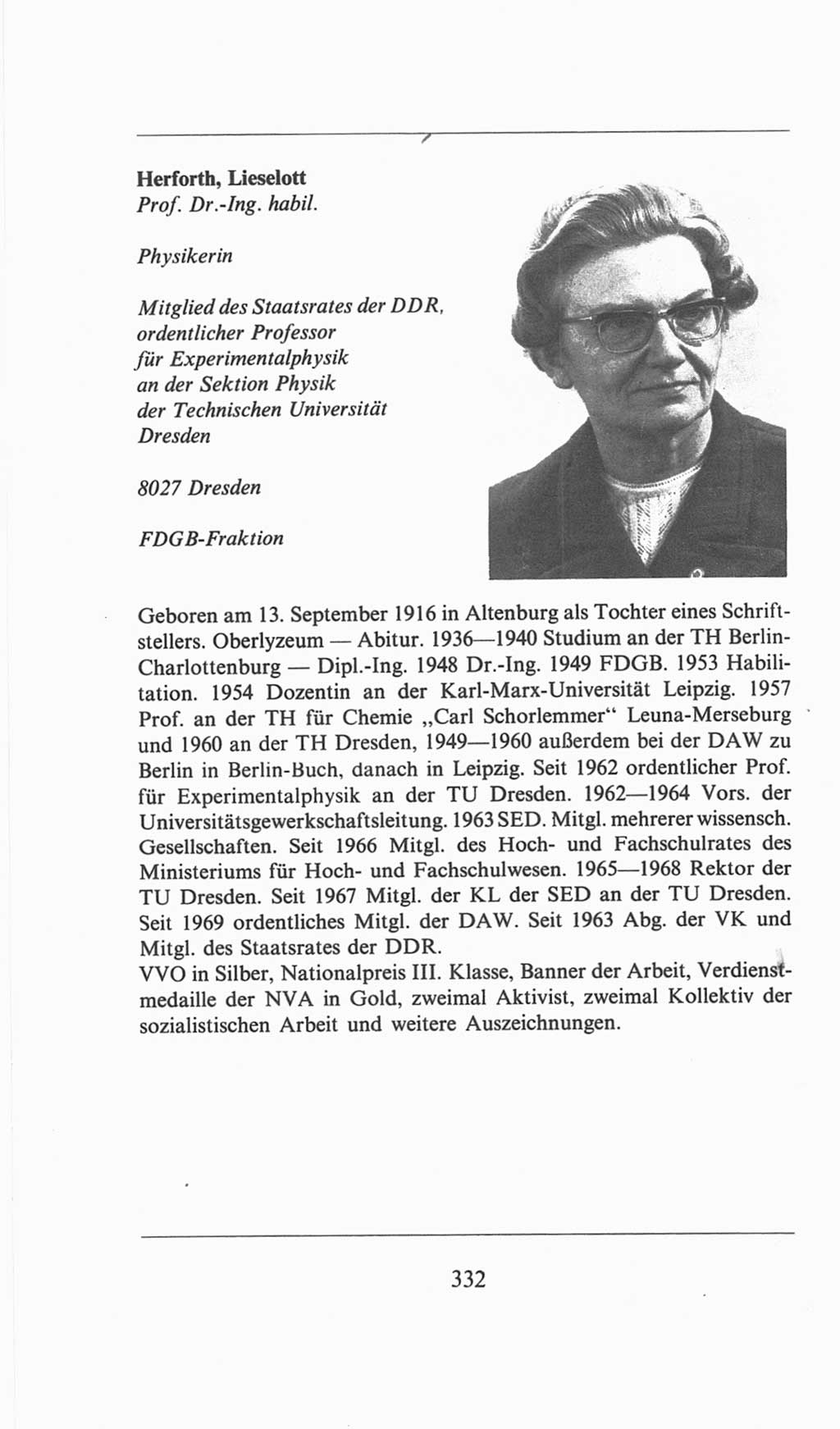 Volkskammer (VK) der Deutschen Demokratischen Republik (DDR), 6. Wahlperiode 1971-1976, Seite 332 (VK. DDR 6. WP. 1971-1976, S. 332)