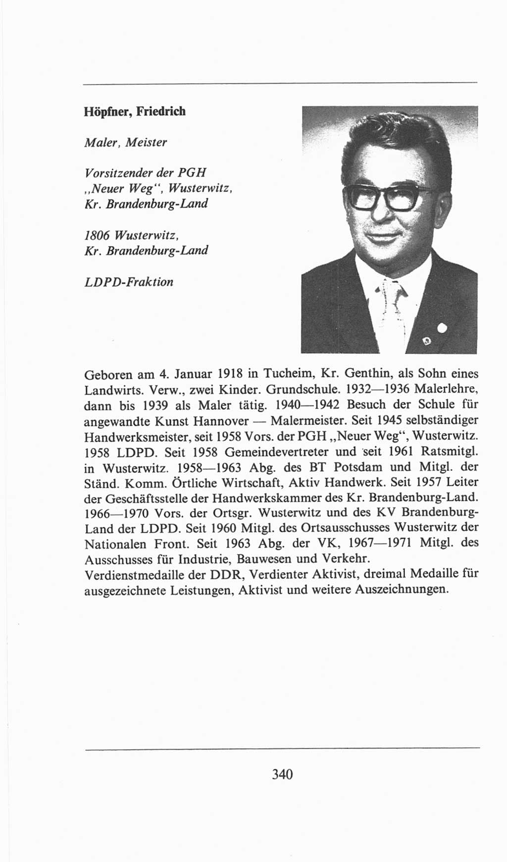 Volkskammer (VK) der Deutschen Demokratischen Republik (DDR), 6. Wahlperiode 1971-1976, Seite 340 (VK. DDR 6. WP. 1971-1976, S. 340)