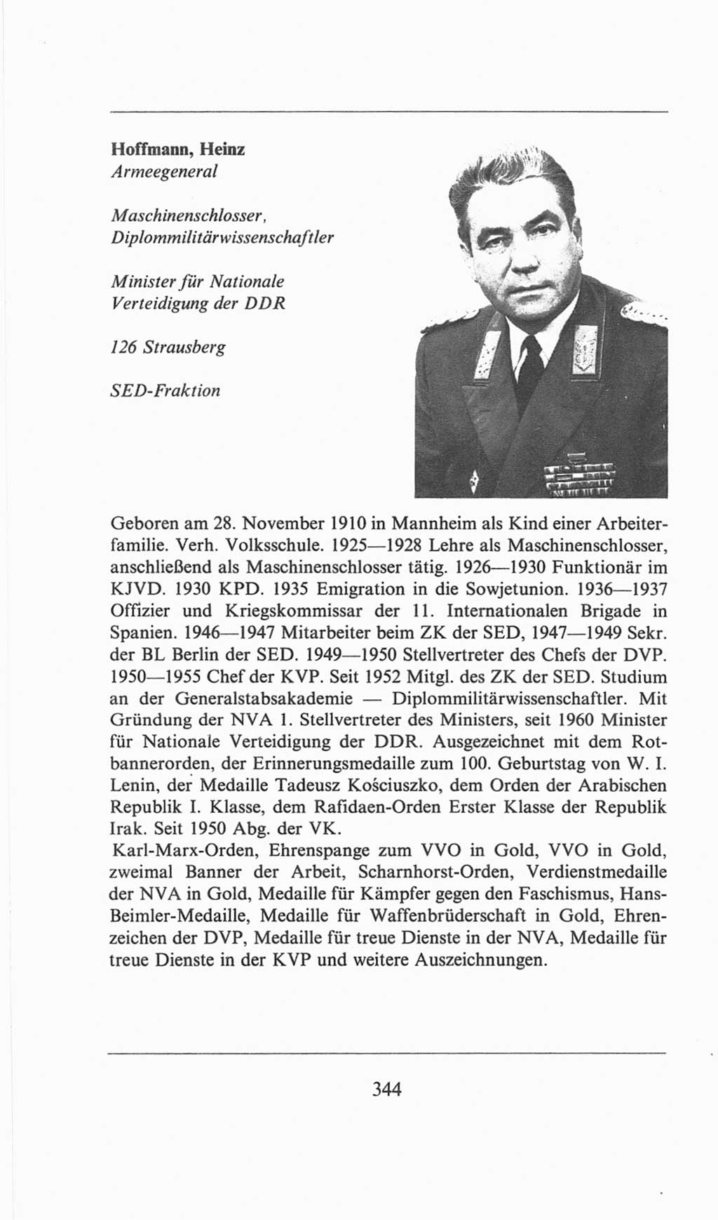 Volkskammer (VK) der Deutschen Demokratischen Republik (DDR), 6. Wahlperiode 1971-1976, Seite 344 (VK. DDR 6. WP. 1971-1976, S. 344)
