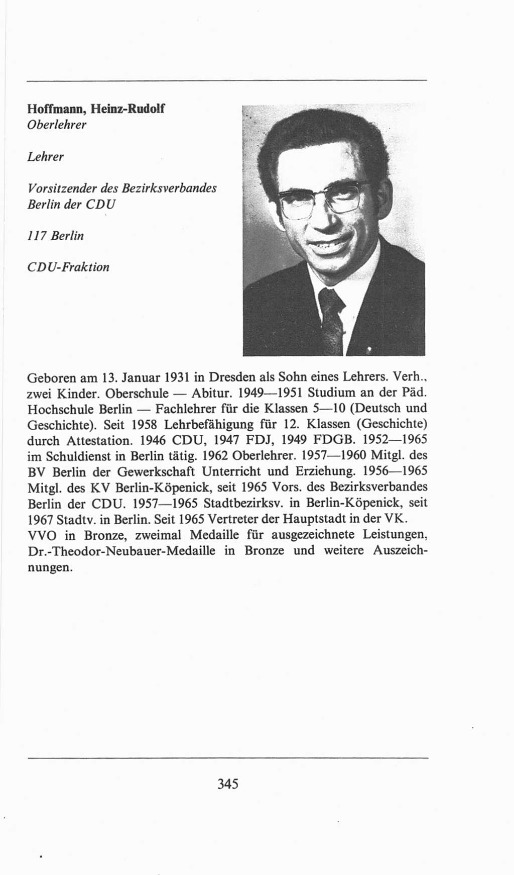 Volkskammer (VK) der Deutschen Demokratischen Republik (DDR), 6. Wahlperiode 1971-1976, Seite 345 (VK. DDR 6. WP. 1971-1976, S. 345)