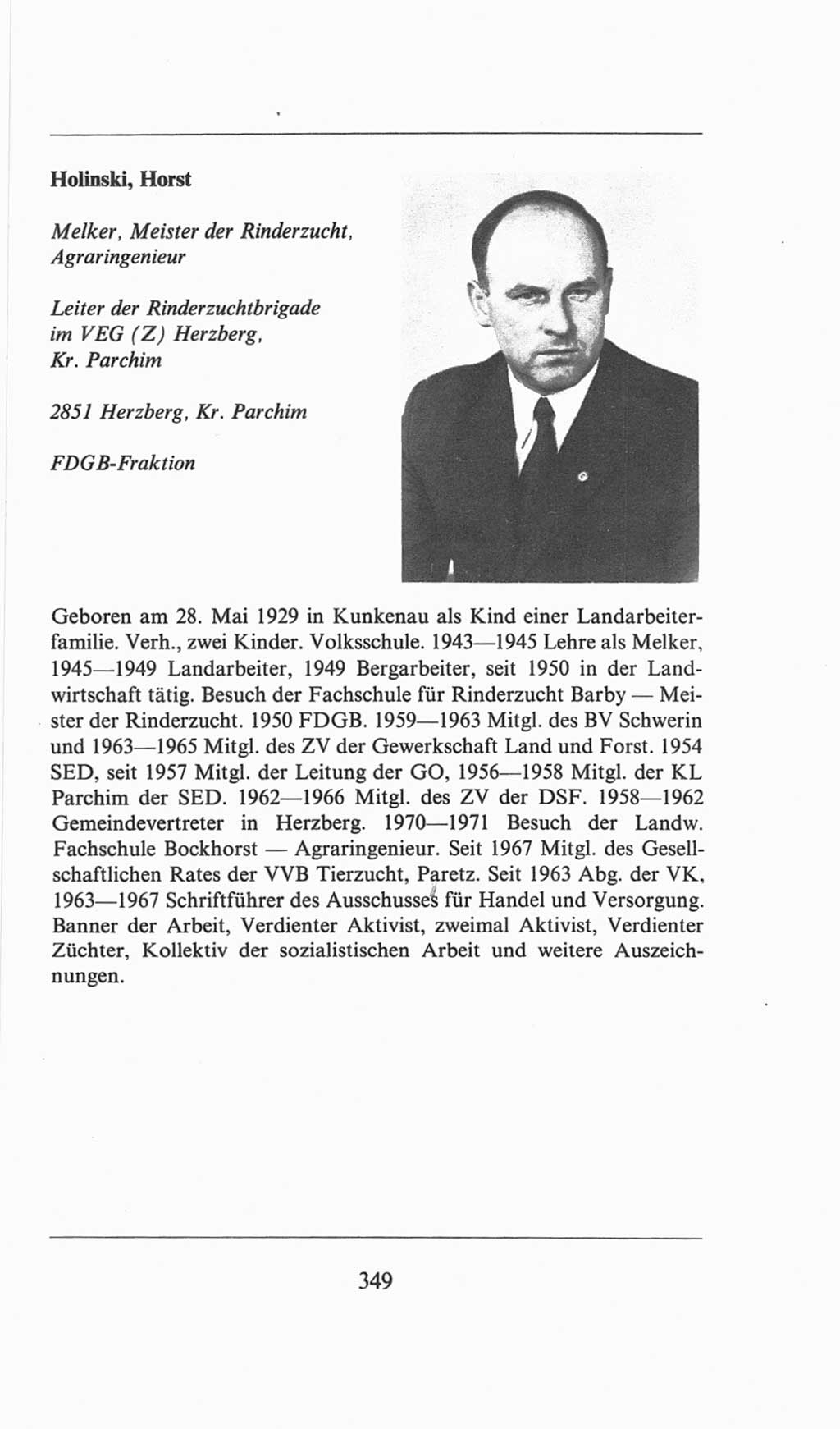 Volkskammer (VK) der Deutschen Demokratischen Republik (DDR), 6. Wahlperiode 1971-1976, Seite 349 (VK. DDR 6. WP. 1971-1976, S. 349)